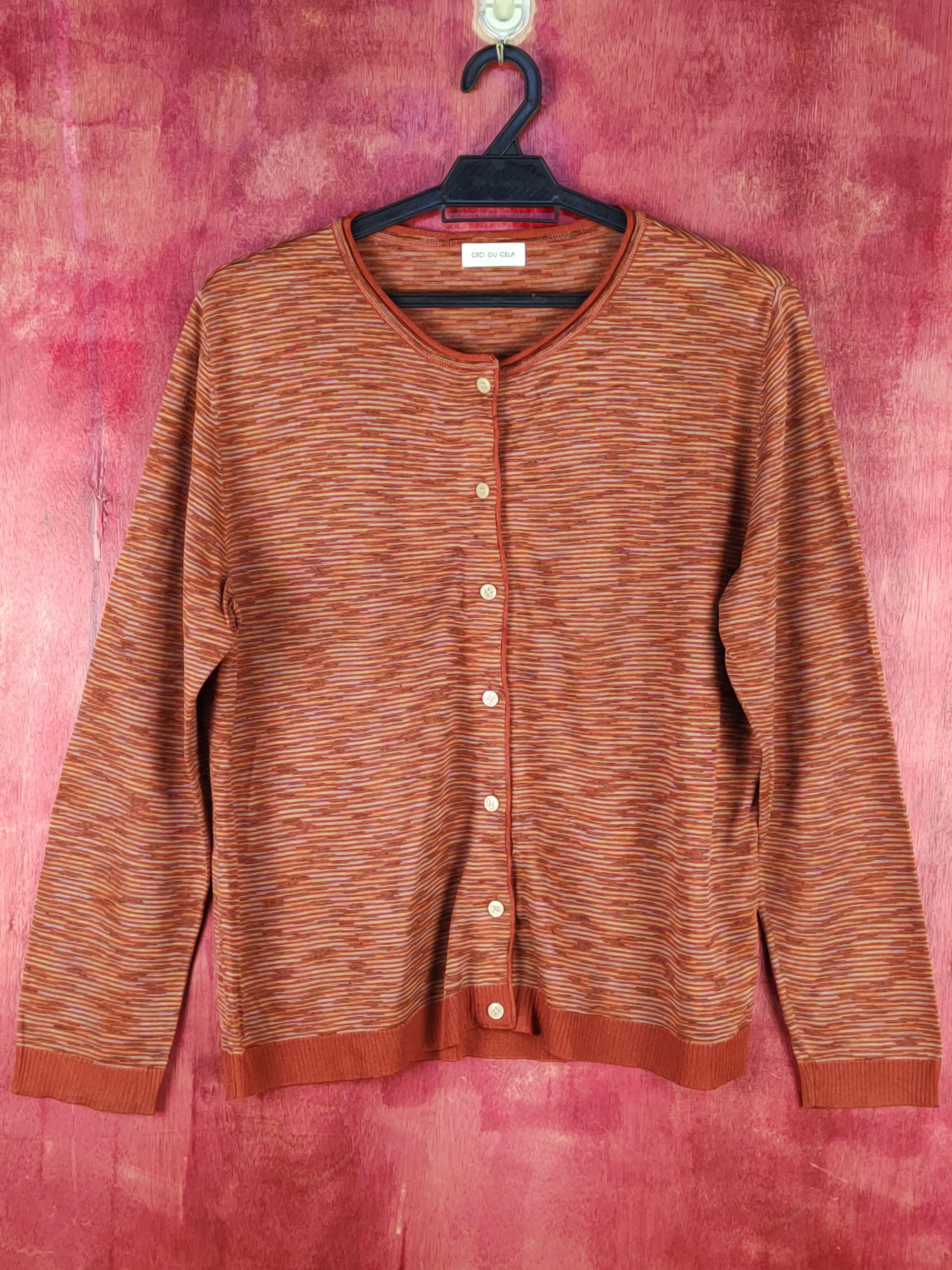 Japanese Brand Ceci Ou Cela Brown vintage Knitwear Cardigan #S1084 Size M / US 6-8 / IT 42-44 - 1 Thumbnail