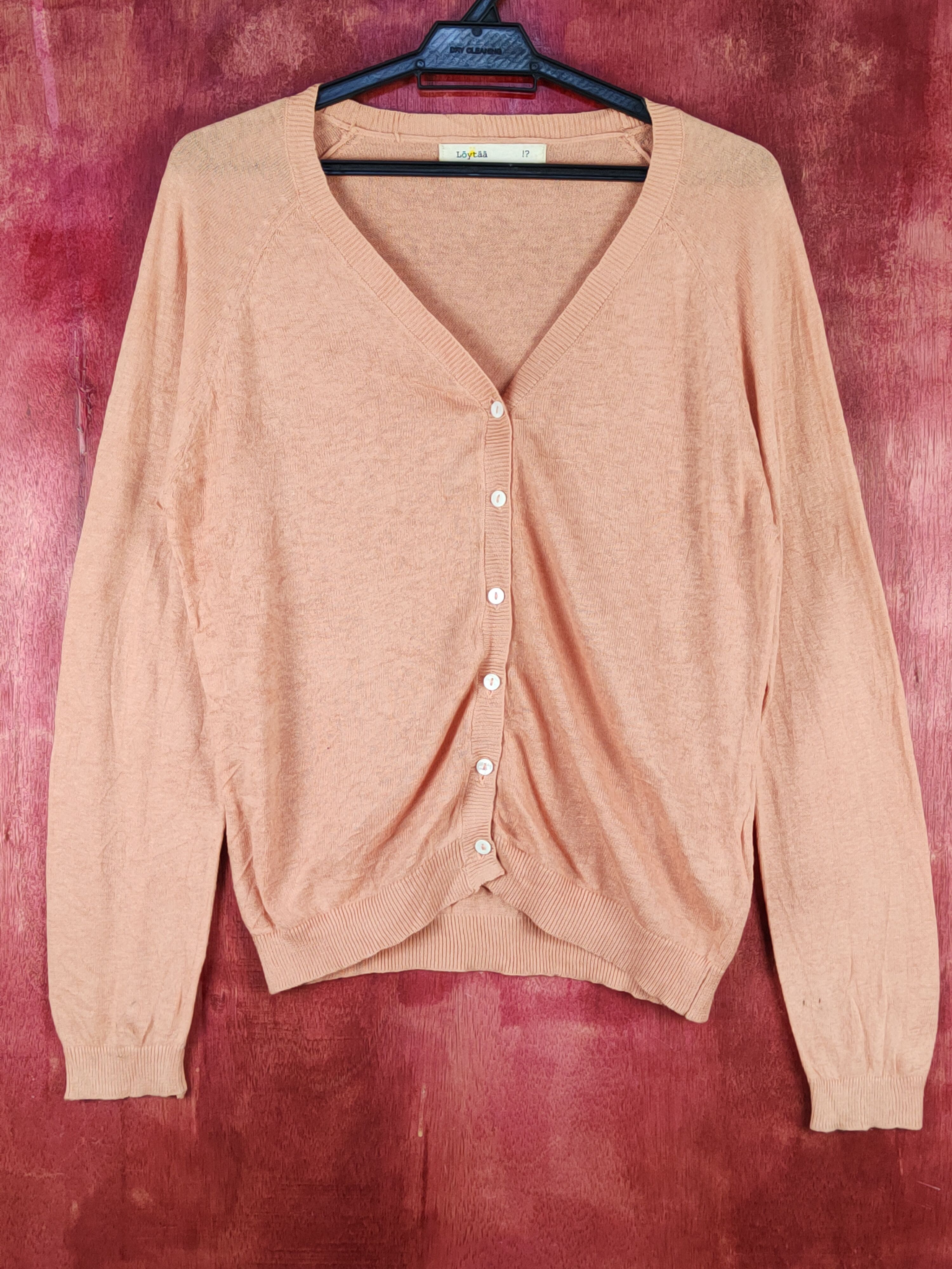 Japanese Brand Loytää Peach Knitwear Cardigan #S1085 Size M / US 6-8 / IT 42-44 - 1 Thumbnail