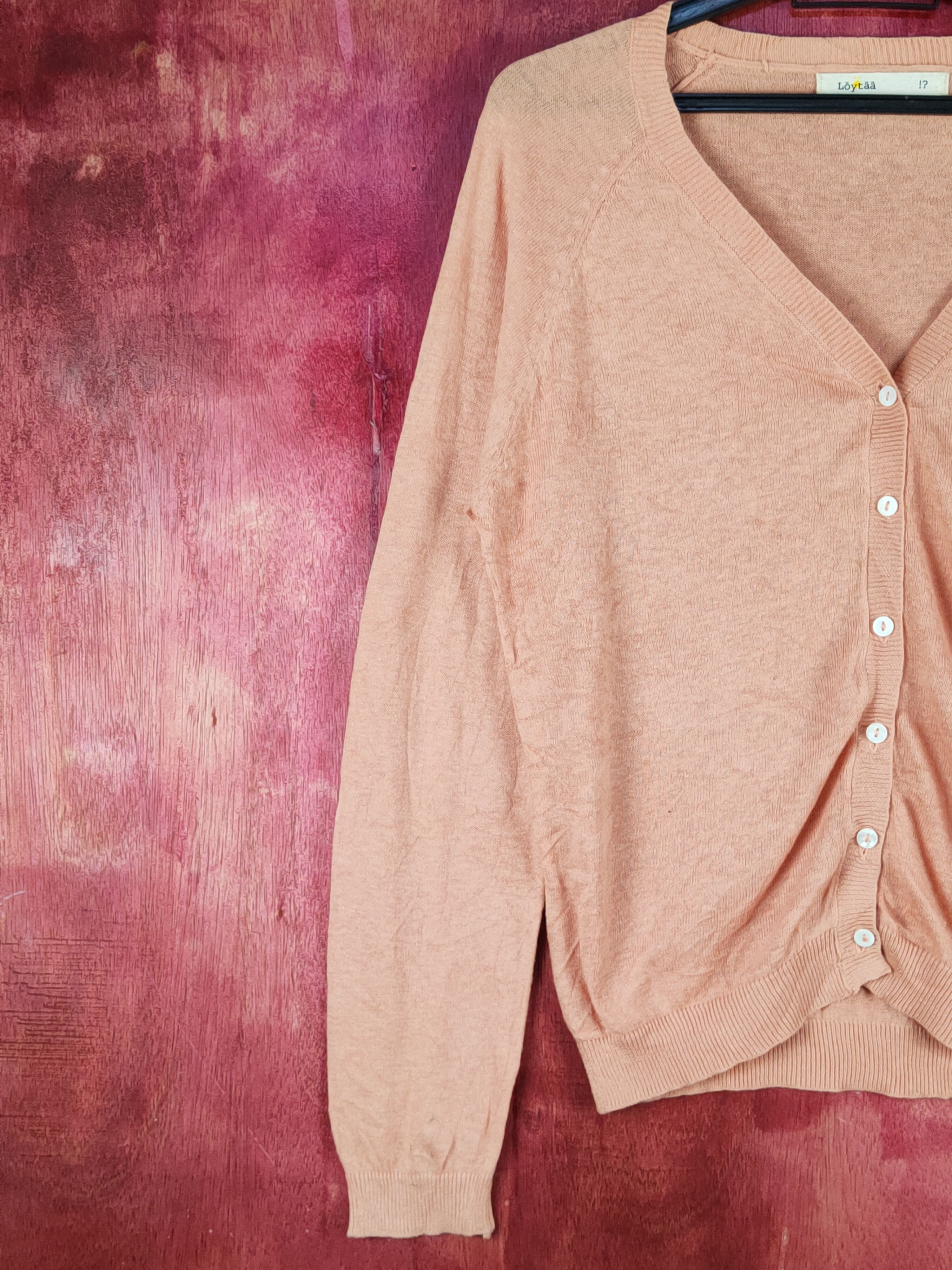 Japanese Brand Loytää Peach Knitwear Cardigan #S1085 Size M / US 6-8 / IT 42-44 - 3 Thumbnail