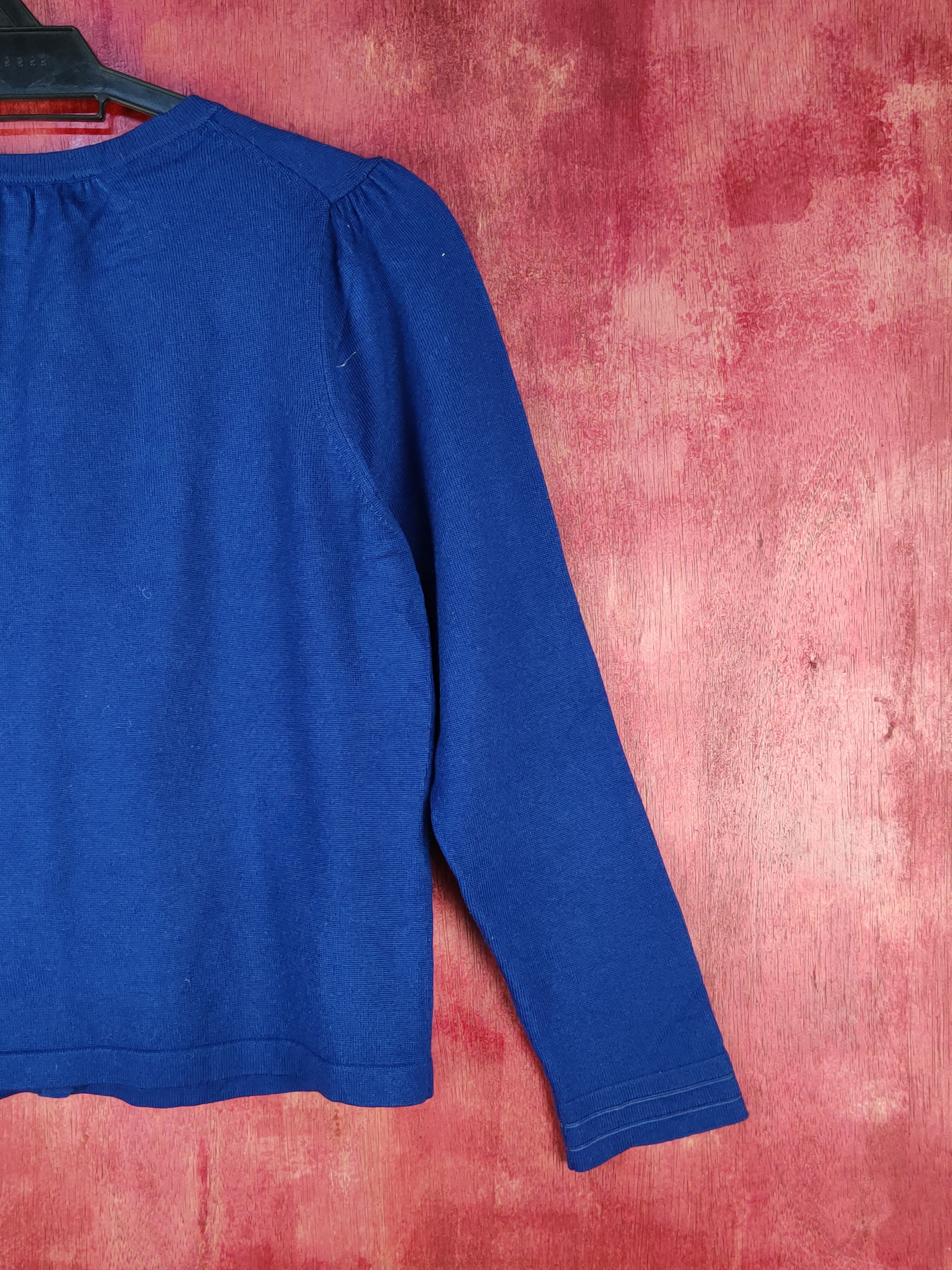 Japanese Brand Clear Impression Dark Blue Knitwear Cardigan #S1086 Size S / US 4 / IT 40 - 7 Thumbnail