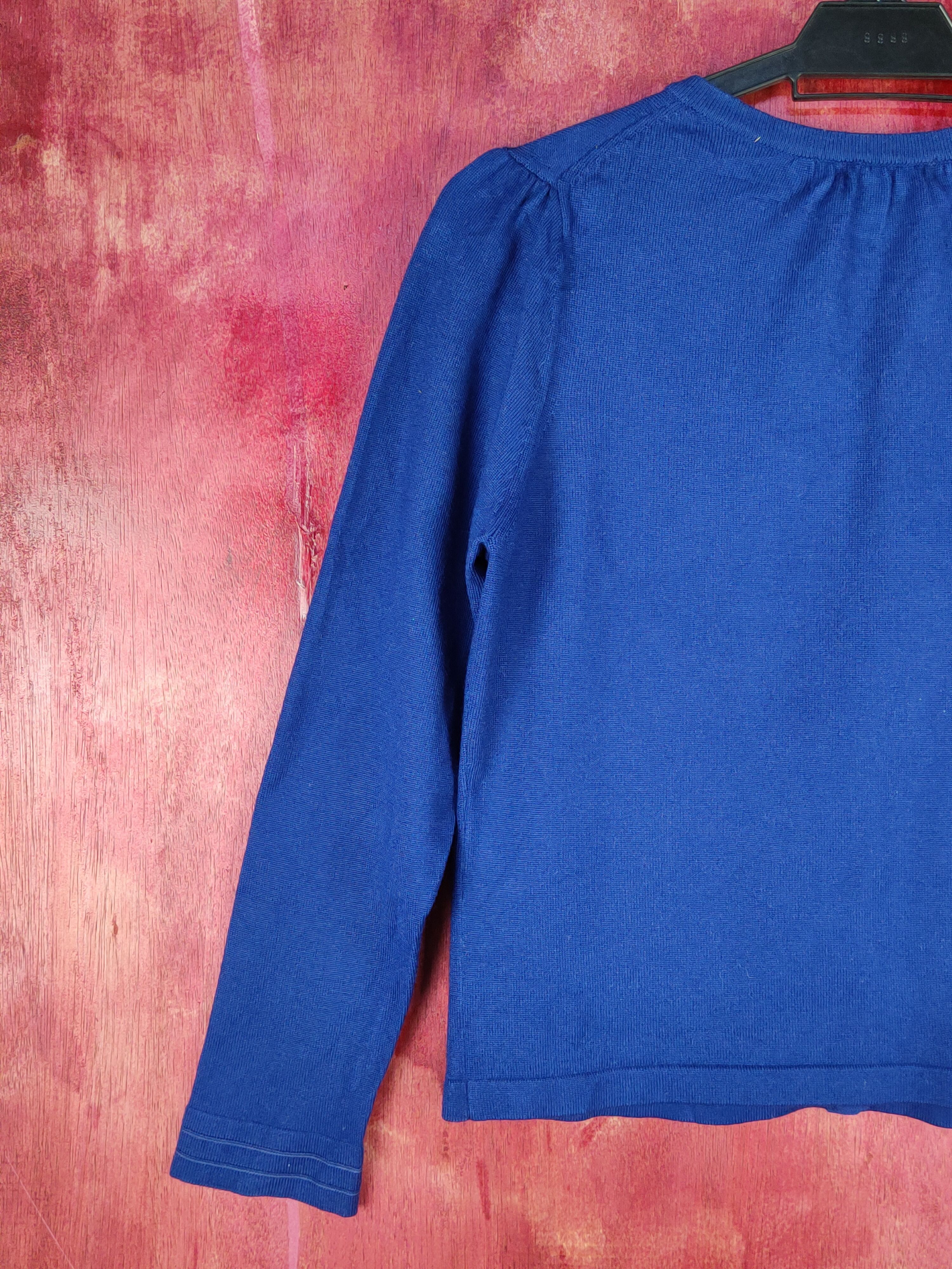 Japanese Brand Clear Impression Dark Blue Knitwear Cardigan #S1086 Size S / US 4 / IT 40 - 6 Thumbnail