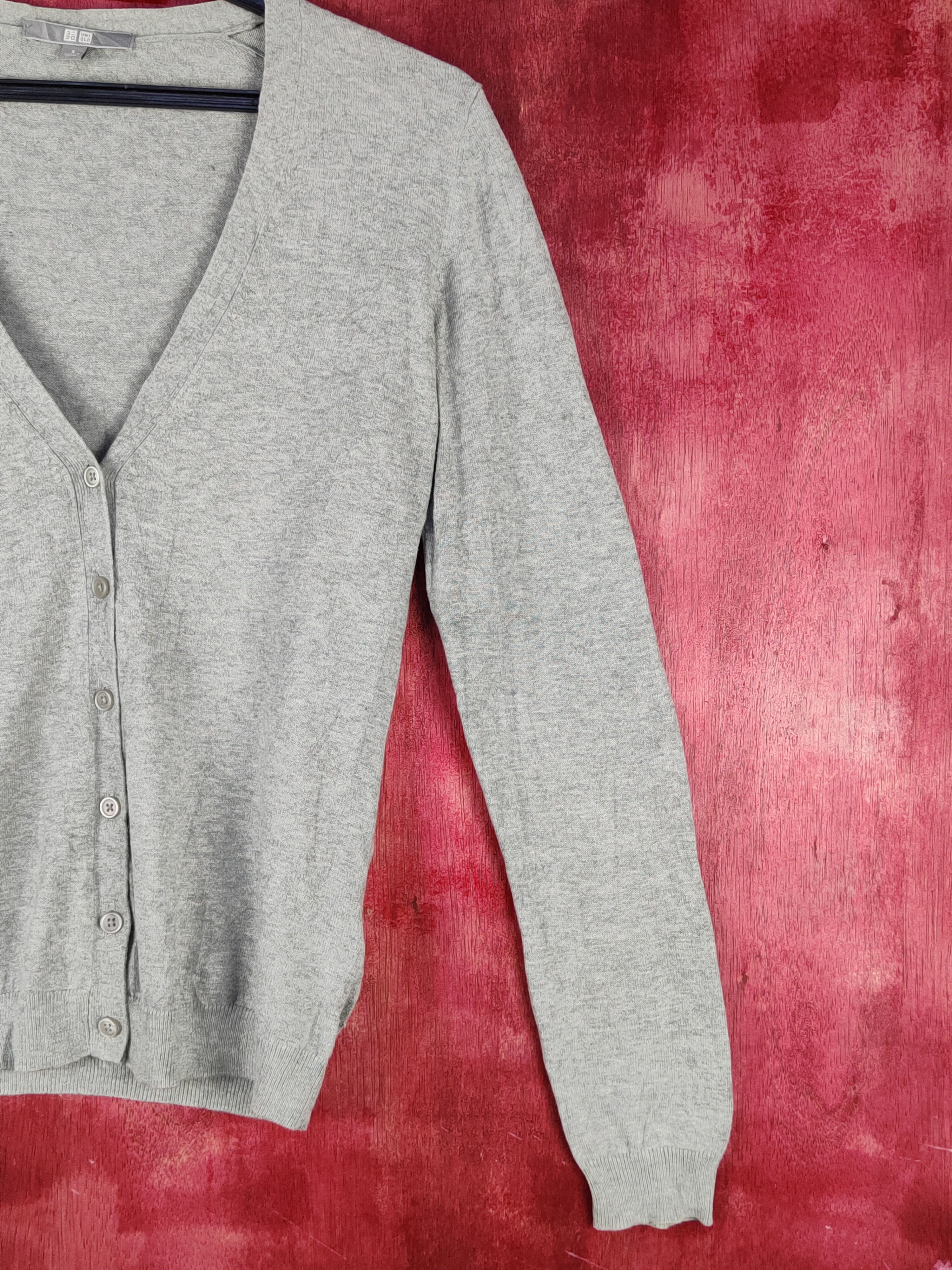 Japanese Brand Uniqlo vintage japan Gray Knitwear Cardigan #S1087 Size S / US 4 / IT 40 - 4 Thumbnail