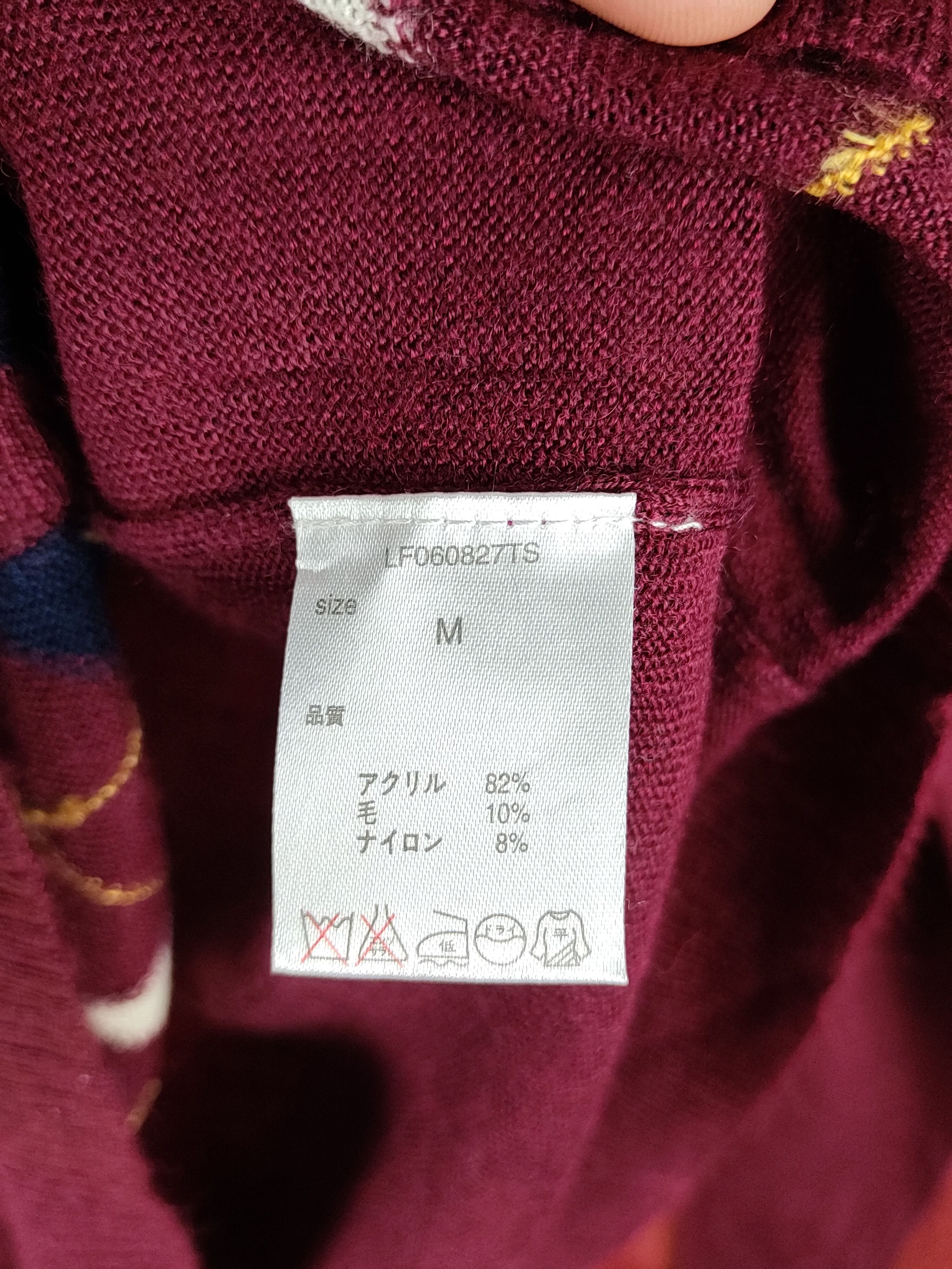 Japanese Brand Lowrys Farm Dark Purple Knitwear Cardigan #S1089 Size M / US 6-8 / IT 42-44 - 9 Thumbnail