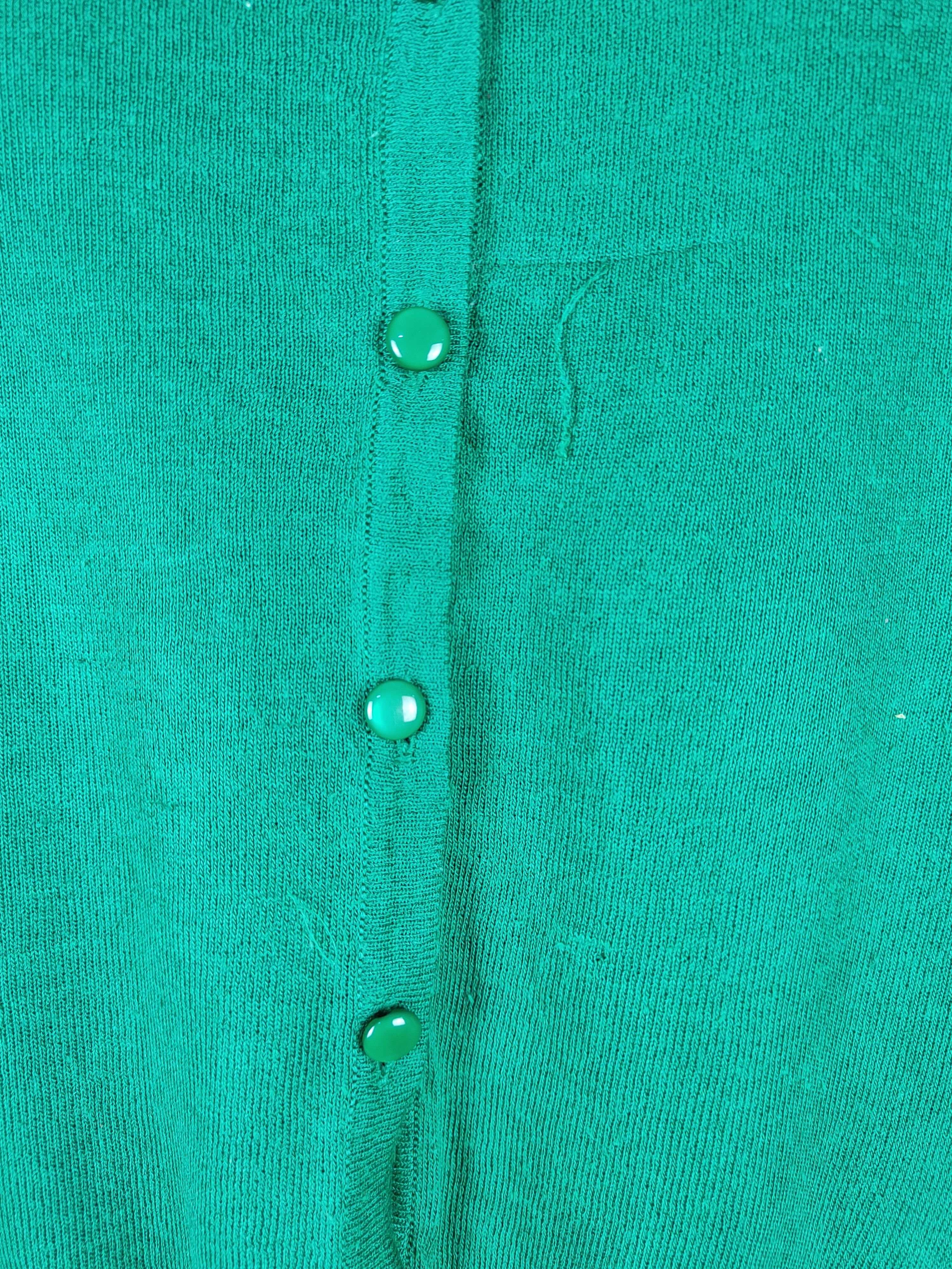 Japanese Brand Flow And Fixture Green Knitwear Cardigan #S1090 Size M / US 6-8 / IT 42-44 - 3 Thumbnail
