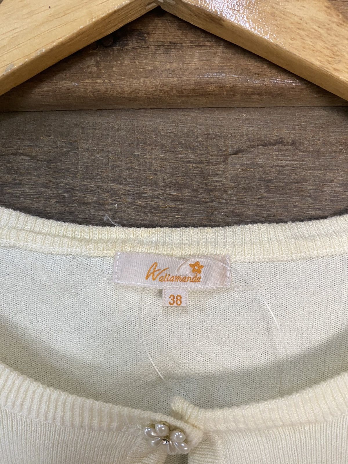 Japanese Brand Wallamanda Yellow Patterned Cardigans Knitwear #7264 Size S / US 4 / IT 40 - 9 Thumbnail