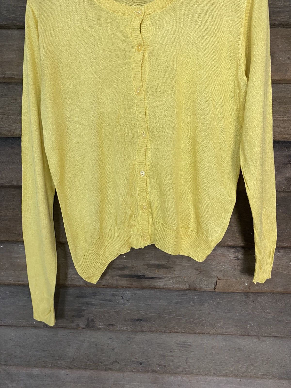 Homespun Knitwear As Know As Yellow crochet Cardigans Knitwear #7260 Size M / US 6-8 / IT 42-44 - 3 Thumbnail