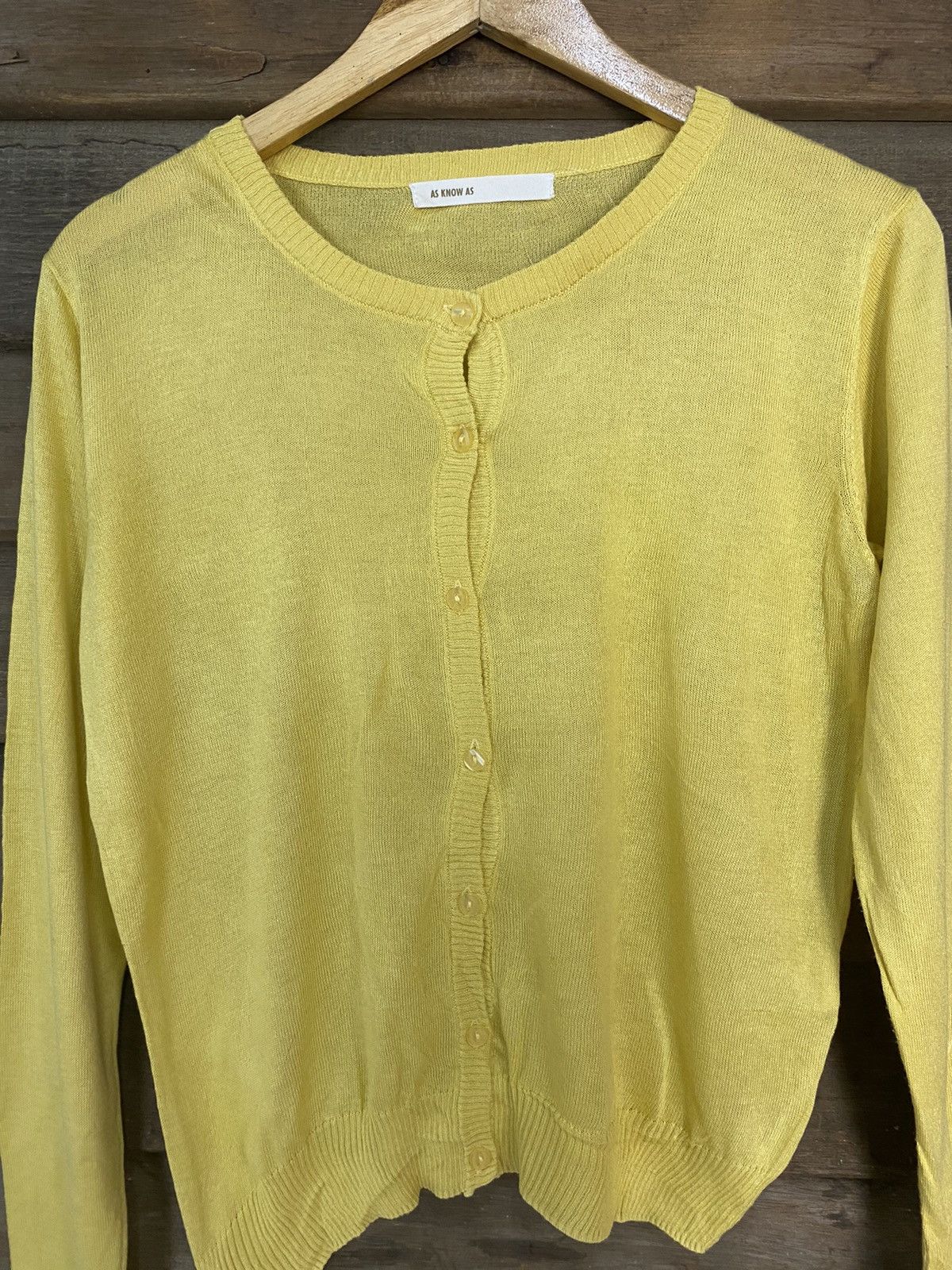 Homespun Knitwear As Know As Yellow crochet Cardigans Knitwear #7260 Size M / US 6-8 / IT 42-44 - 5 Thumbnail
