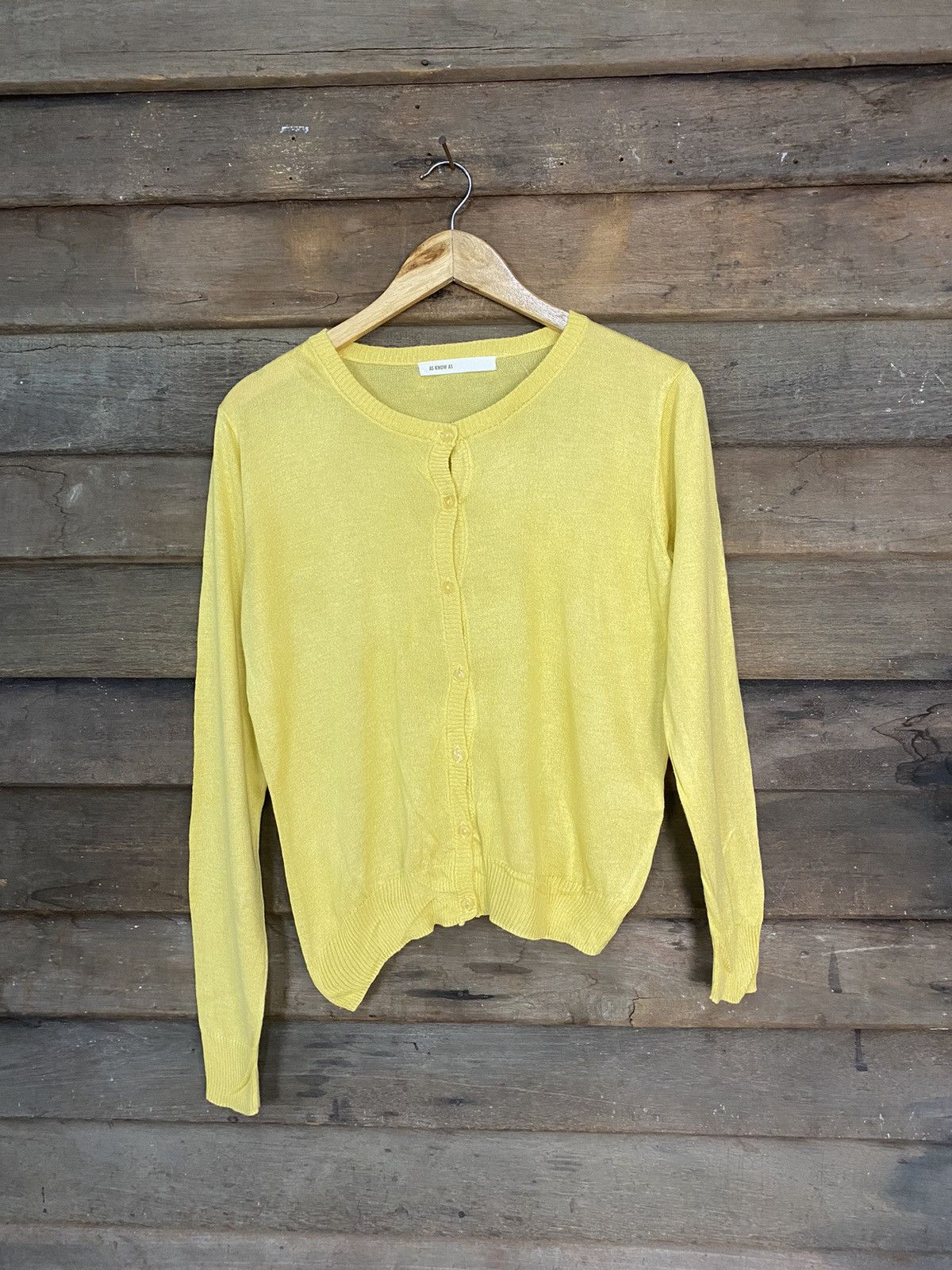 Homespun Knitwear As Know As Yellow crochet Cardigans Knitwear #7260 Size M / US 6-8 / IT 42-44 - 1 Thumbnail