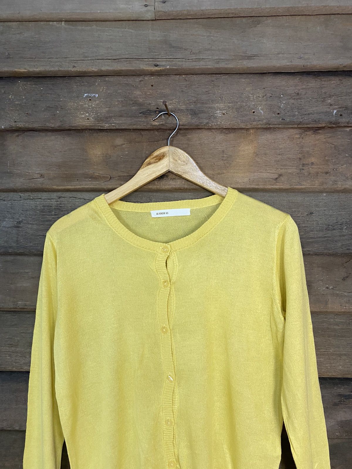 Homespun Knitwear As Know As Yellow crochet Cardigans Knitwear #7260 Size M / US 6-8 / IT 42-44 - 2 Thumbnail
