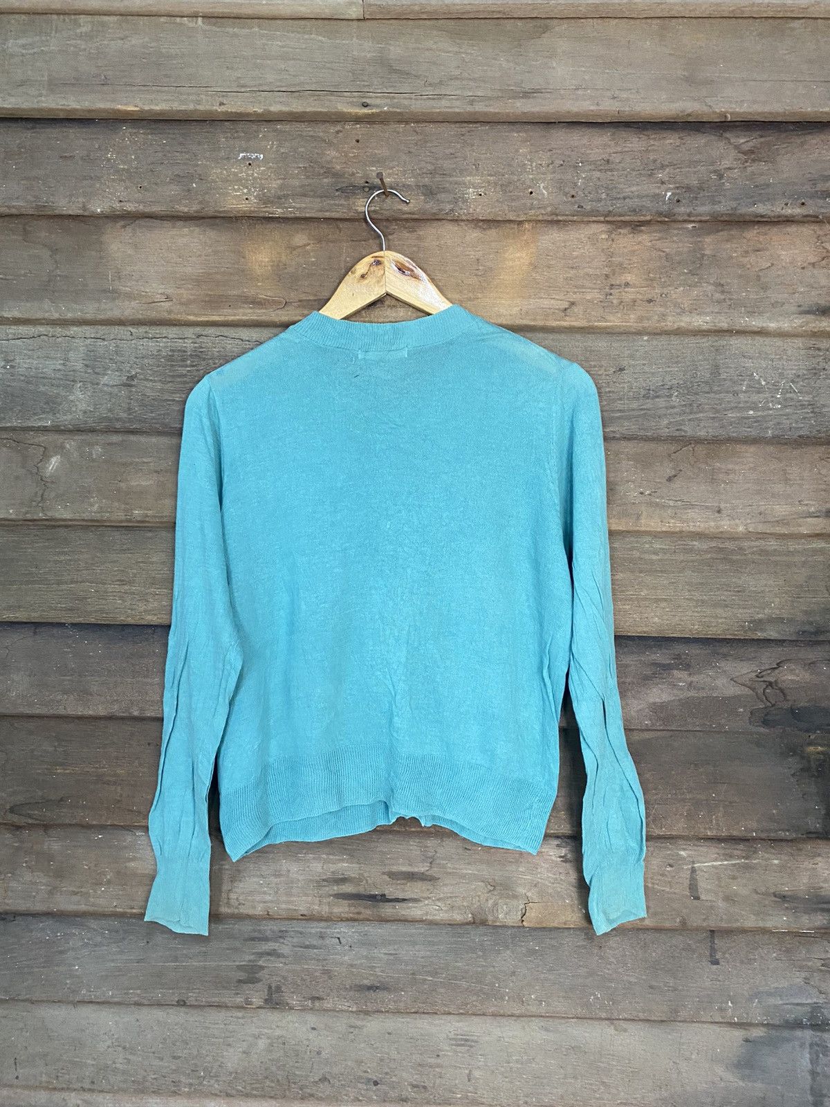 Vintage Didizizi Blue Patterned Cardigans vintage Knitwear #7259 Size S / US 4 / IT 40 - 9 Thumbnail