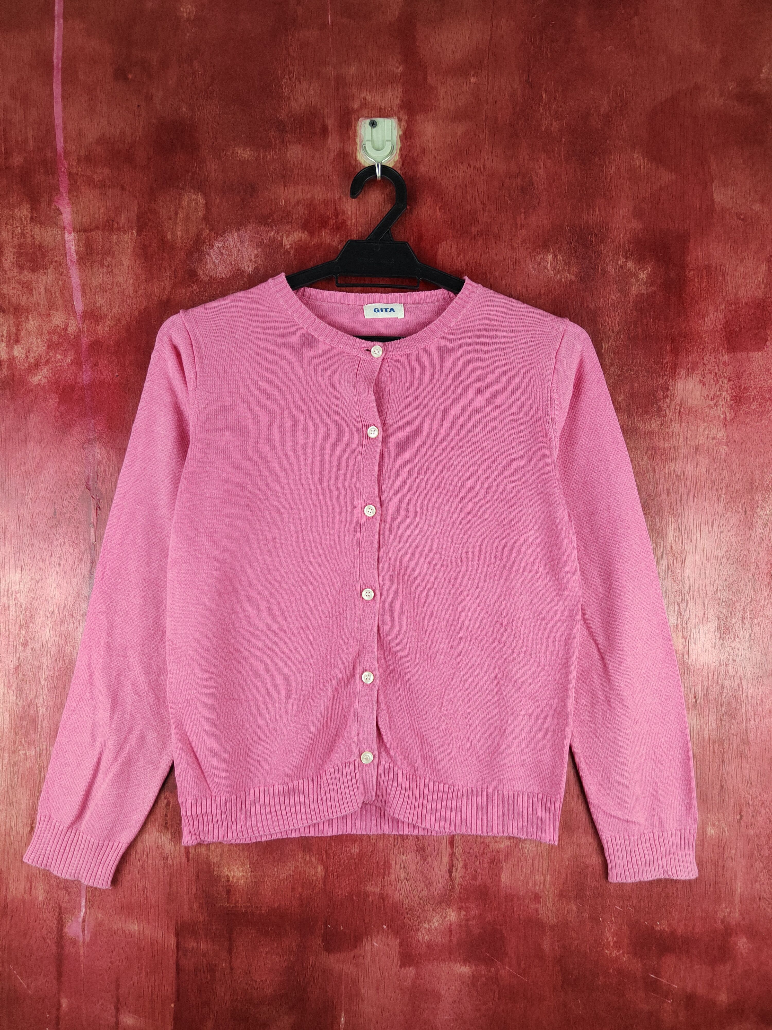 Japanese Brand Gita Pink Knitwear Cardigan #S1091 Size S / US 4 / IT 40 - 1 Thumbnail