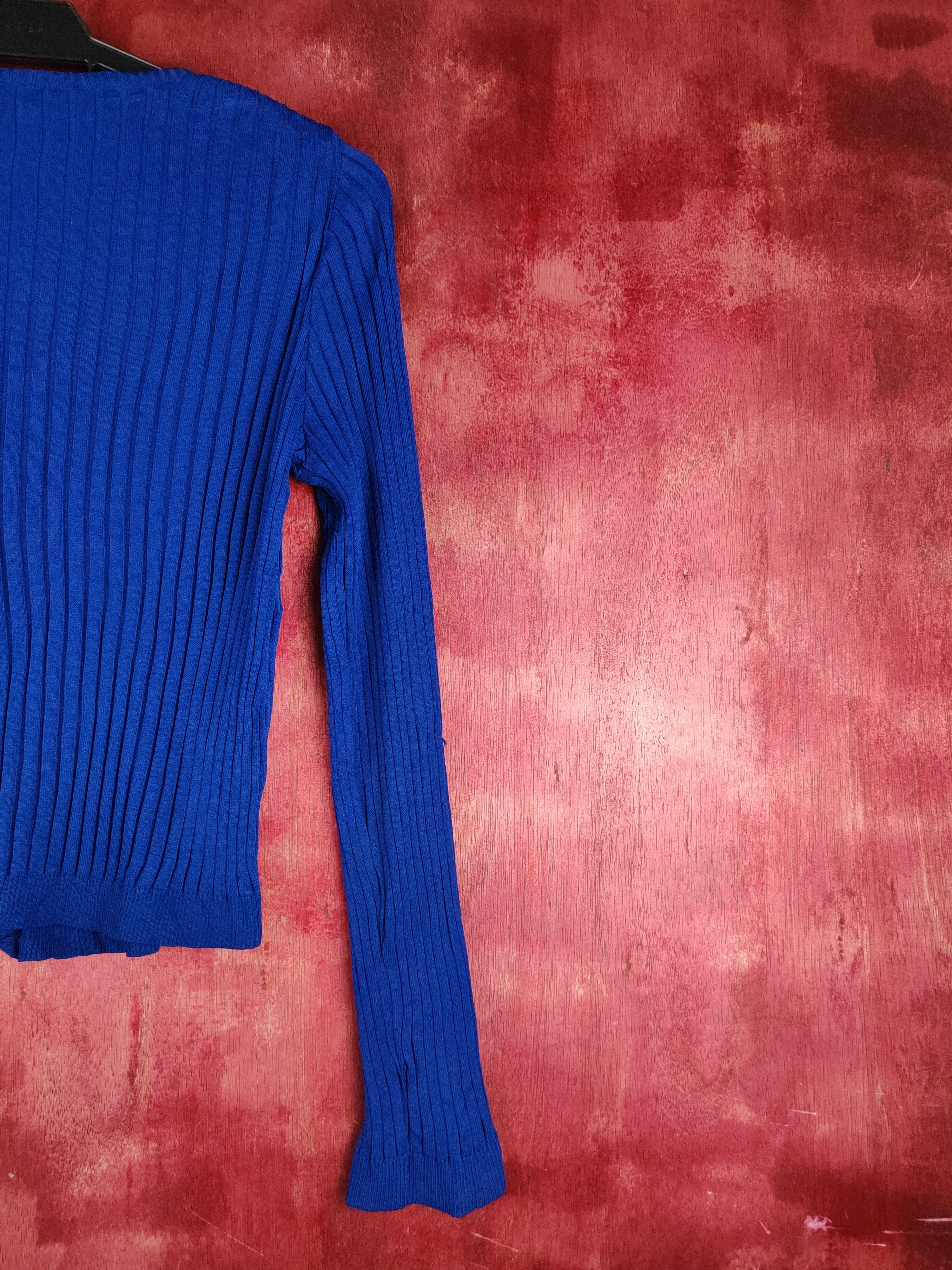 Japanese Brand Eterno Bellezza Dark Blue Knitwear Cardigan #S1094 Size S / US 4 / IT 40 - 9 Thumbnail