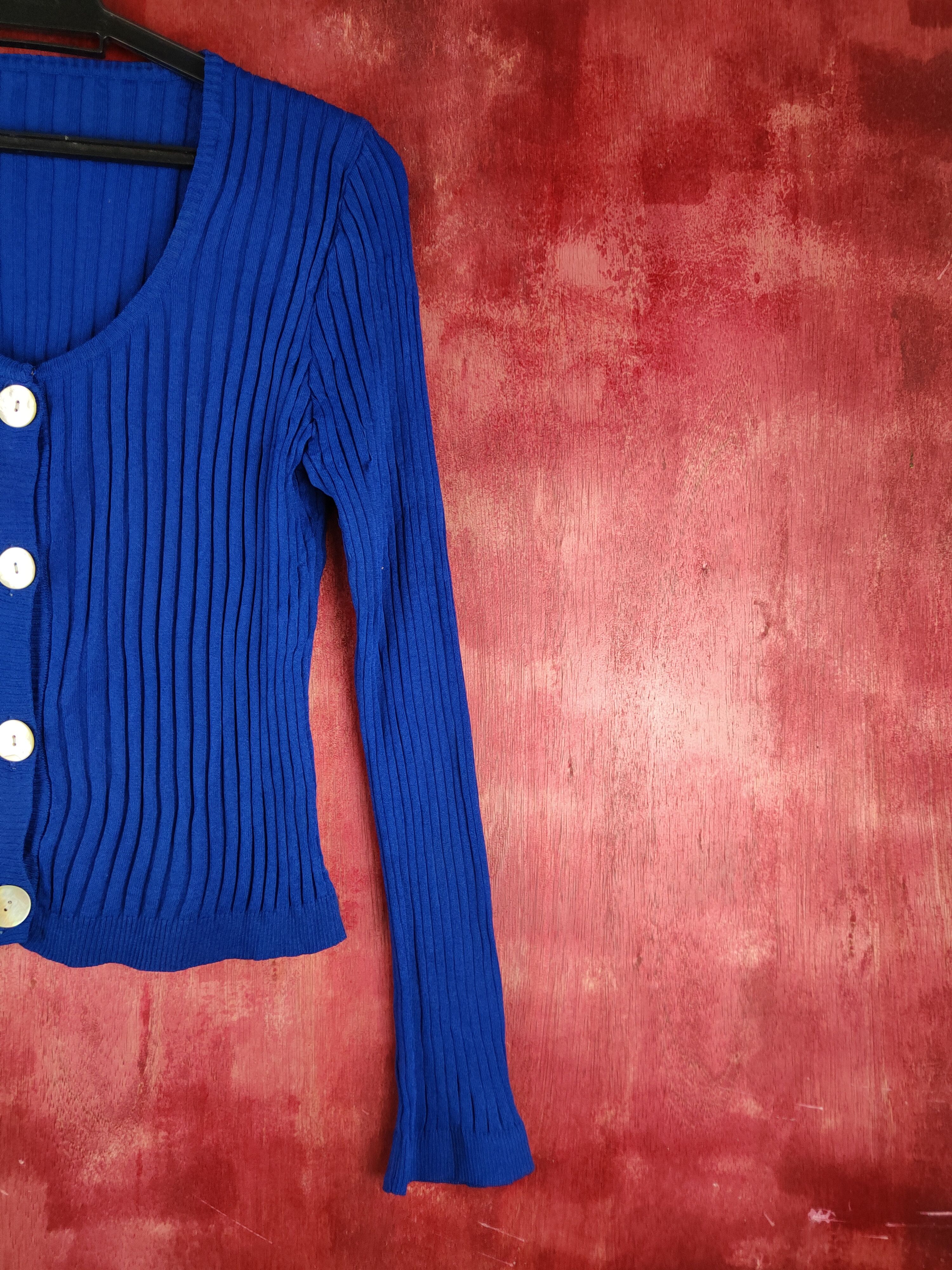 Japanese Brand Eterno Bellezza Dark Blue Knitwear Cardigan #S1094 Size S / US 4 / IT 40 - 5 Thumbnail
