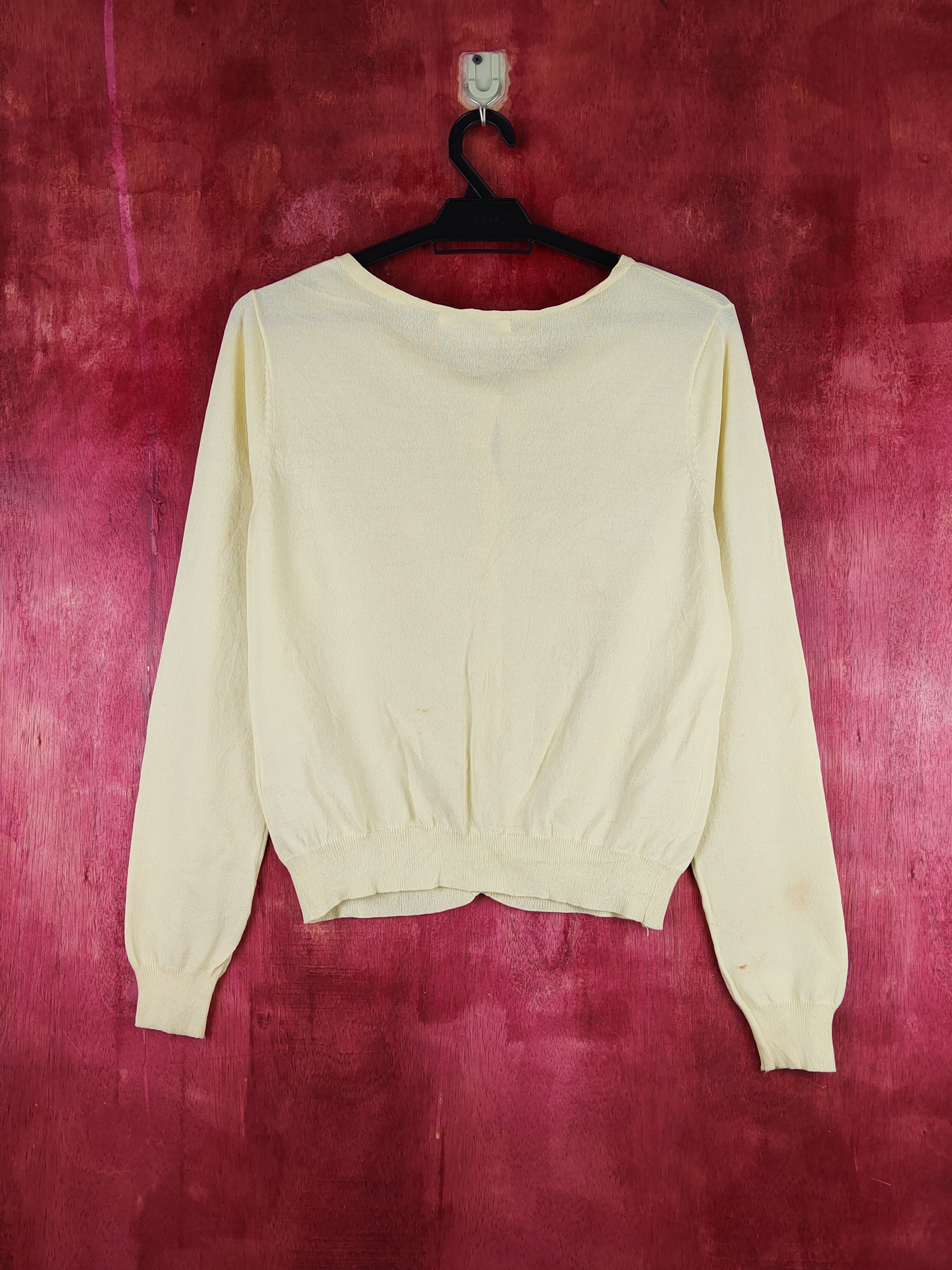 Japanese Brand Misch Masch Yellow Knitwear Cardigan #S1096 Size S / US 4 / IT 40 - 7 Thumbnail