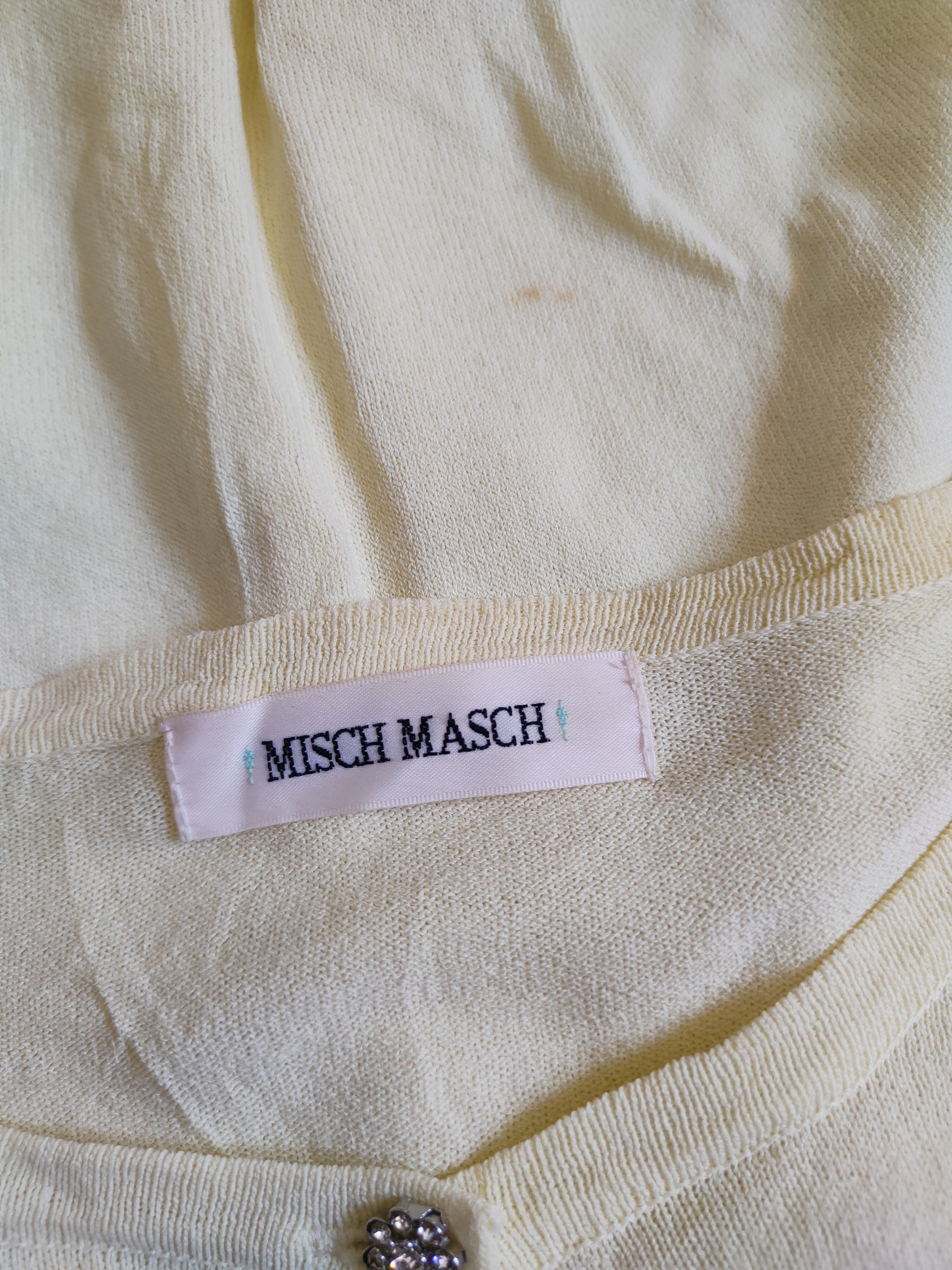Japanese Brand Misch Masch Yellow Knitwear Cardigan #S1096 Size S / US 4 / IT 40 - 12 Thumbnail