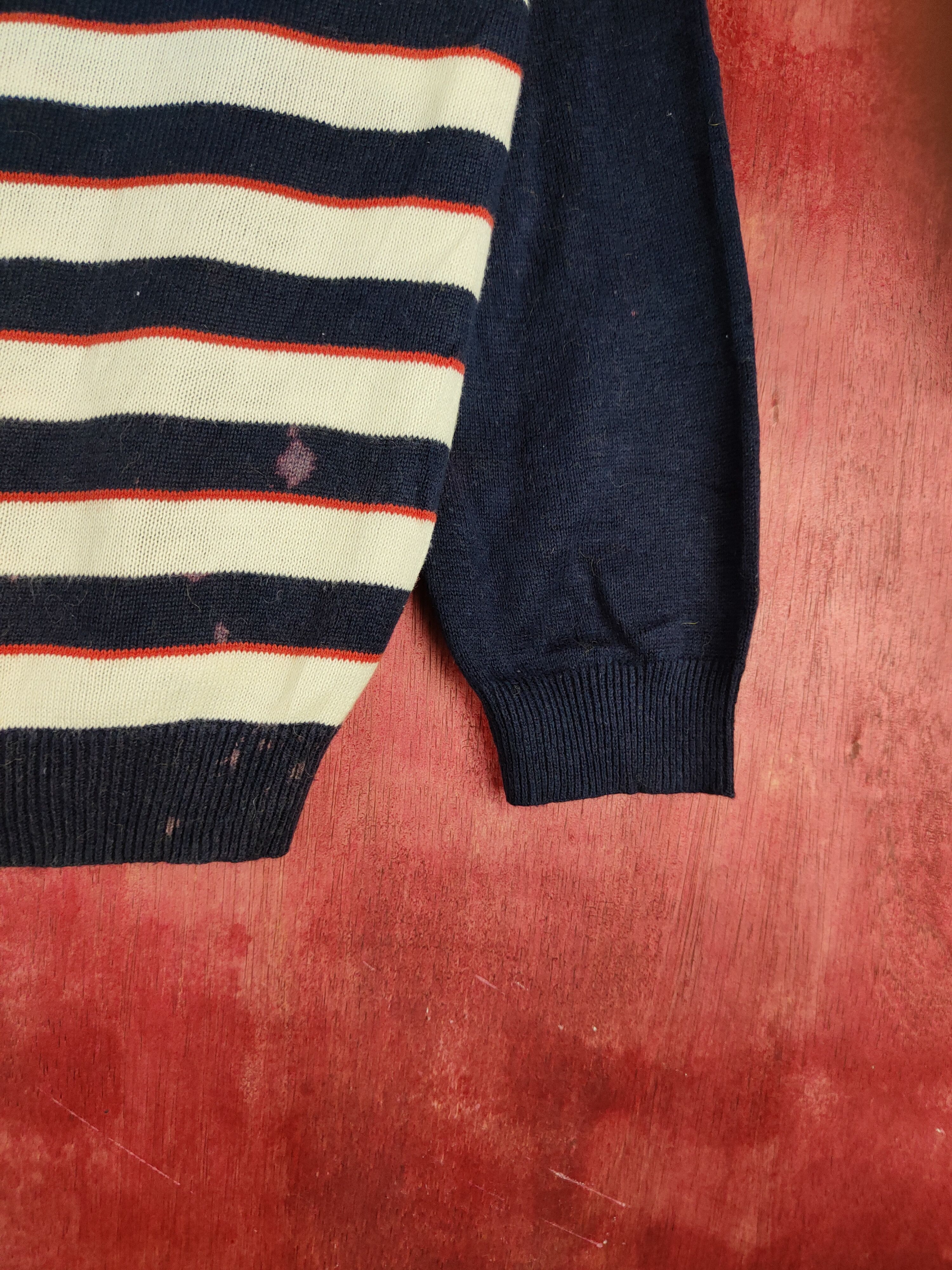 Japanese Brand Japanese Brand Navy Stripe Knitwear Cardigan #S1097 Size M / US 6-8 / IT 42-44 - 7 Thumbnail