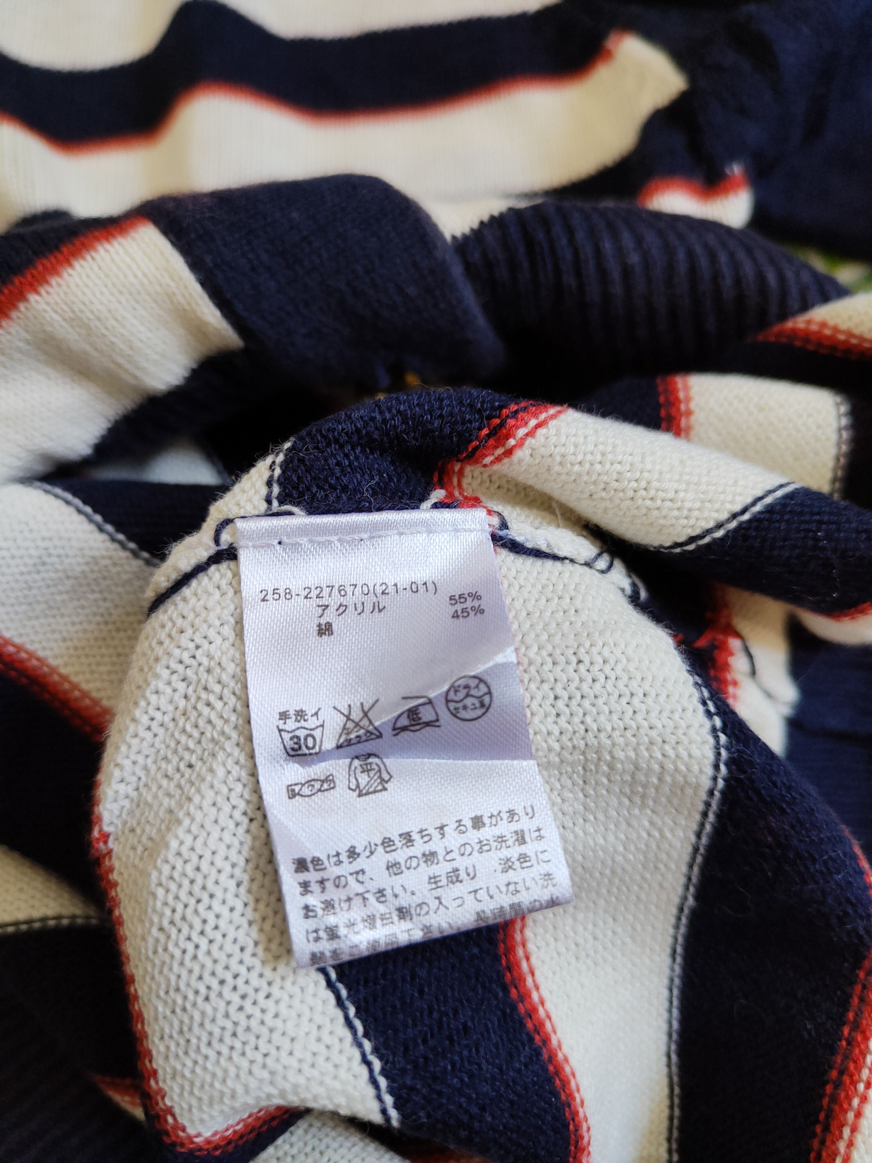 Japanese Brand Japanese Brand Navy Stripe Knitwear Cardigan #S1097 Size M / US 6-8 / IT 42-44 - 12 Thumbnail