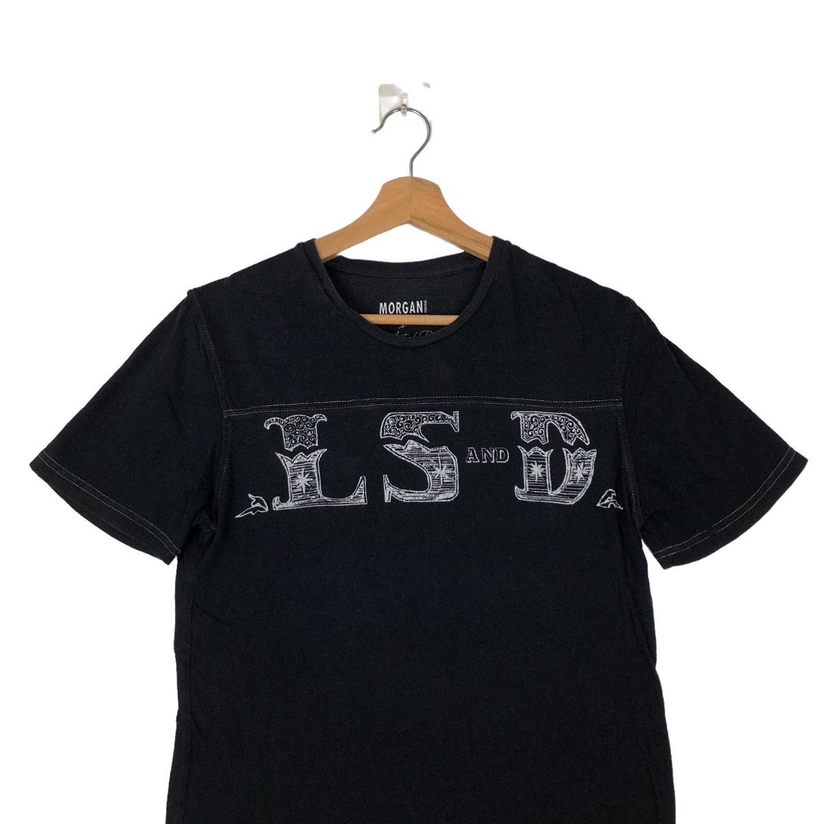 Japanese Brand 🔥90’s Vintage Morgan Homme T-Shirt Big Logo Spell Out Size US M / EU 48-50 / 2 - 2 Thumbnail