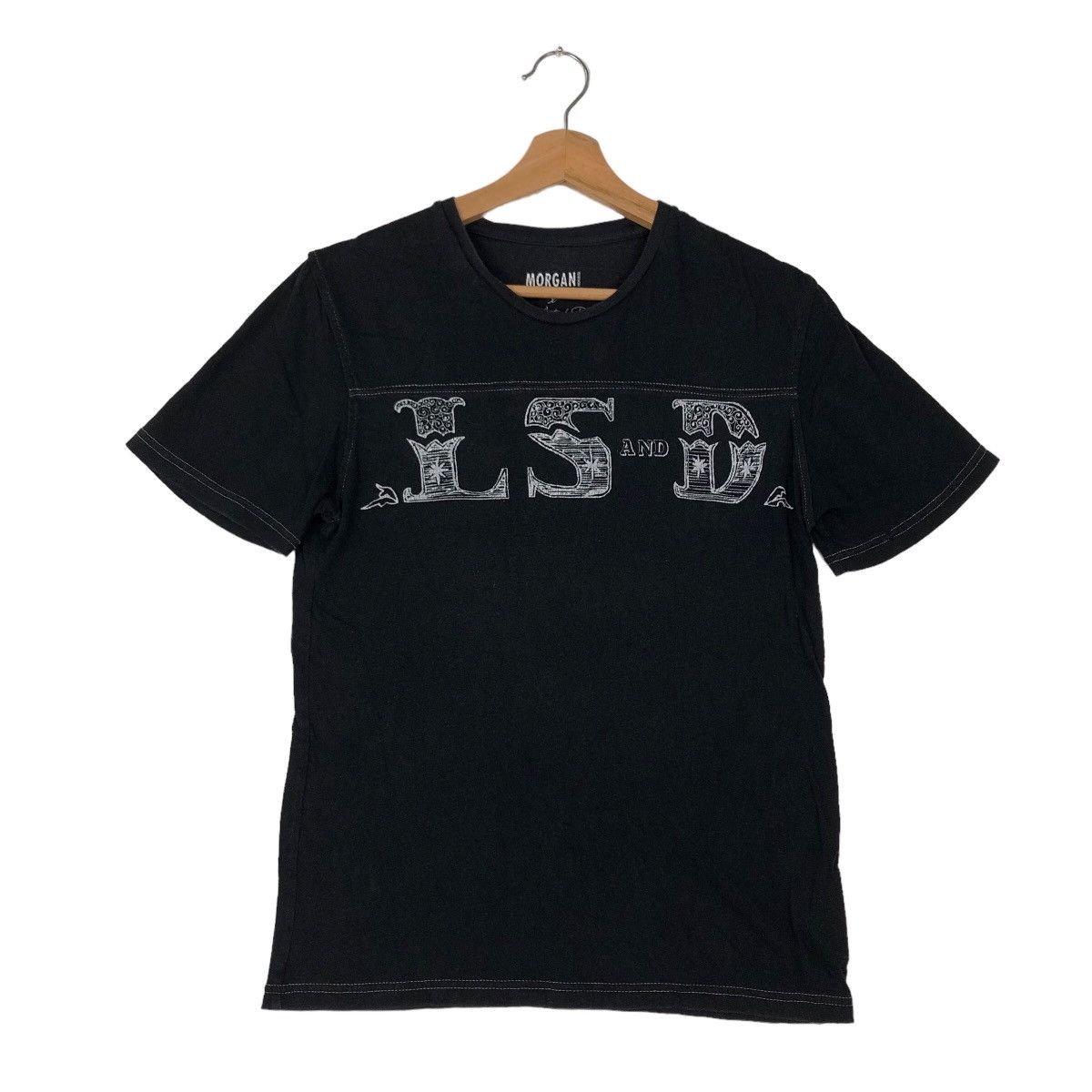 Japanese Brand 🔥90’s Vintage Morgan Homme T-Shirt Big Logo Spell Out Size US M / EU 48-50 / 2 - 1 Thumbnail