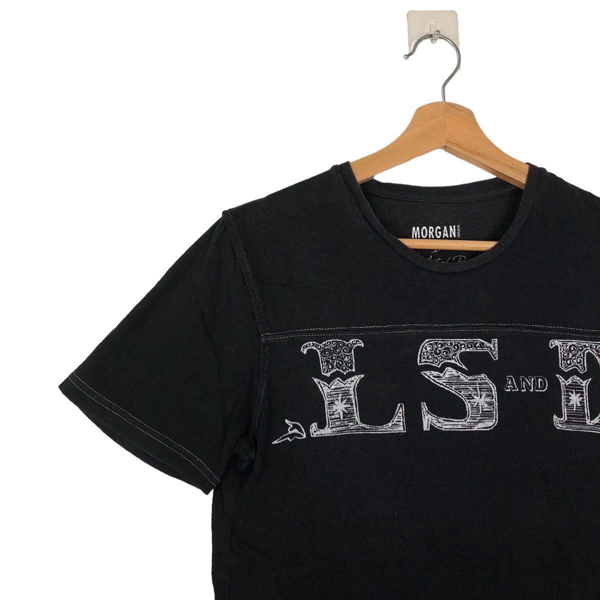 Japanese Brand 🔥90’s Vintage Morgan Homme T-Shirt Big Logo Spell Out Size US M / EU 48-50 / 2 - 6 Thumbnail