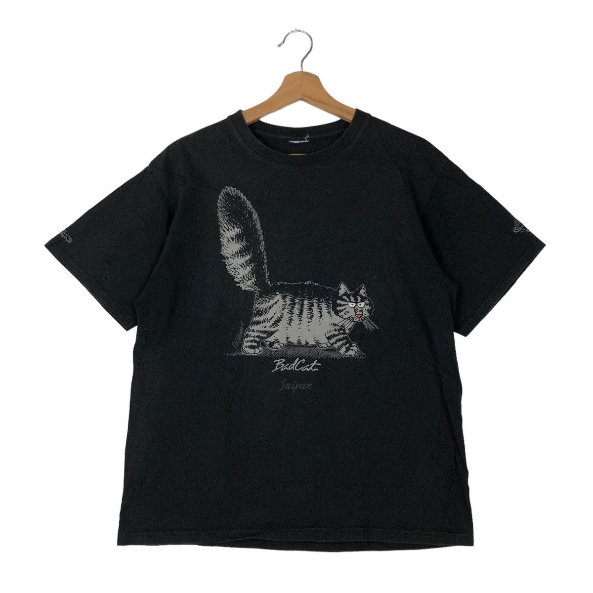 Japanese Brand 🔥90’s Vintage Badcat Saipan Fat Cat Tee Big Logo Size US M / EU 48-50 / 2 - 1 Thumbnail