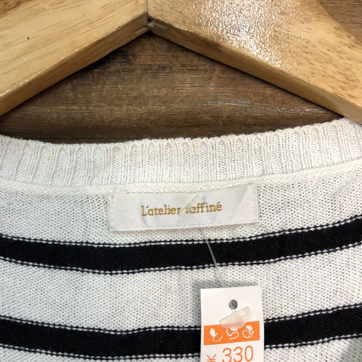 Japanese Brand Latelier Raffine Stripe vintage Cardigan knitwear thin #7272 Size S / US 4 / IT 40 - 6 Thumbnail