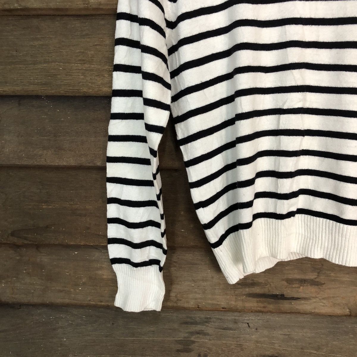 Japanese Brand Latelier Raffine Stripe vintage Cardigan knitwear thin #7272 Size S / US 4 / IT 40 - 9 Thumbnail