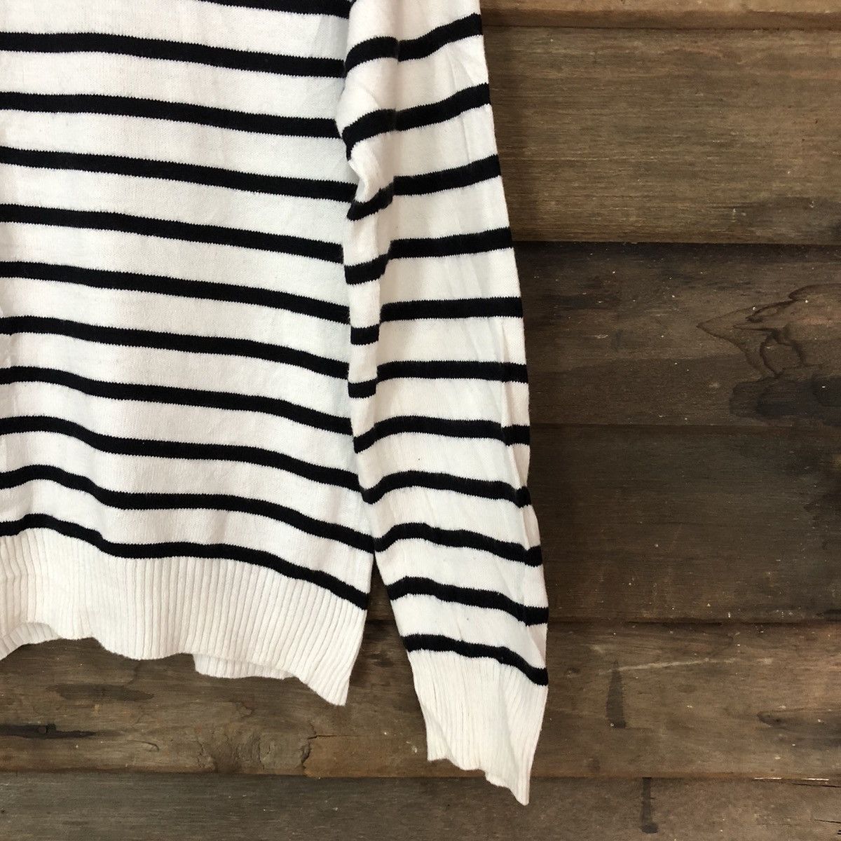 Japanese Brand Latelier Raffine Stripe vintage Cardigan knitwear thin #7272 Size S / US 4 / IT 40 - 10 Thumbnail
