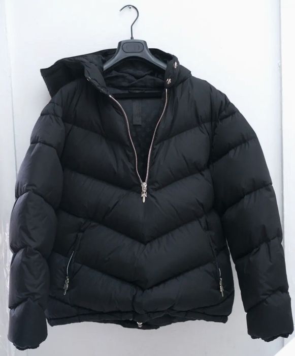 Chrome Hearts Chrome Hearts Black Hoodie Puffer Coat with Dagger ...