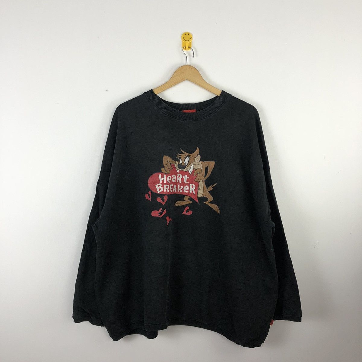 image of Vintage Sweatshirt By Heart Breaker (Authentic Design) in Black, Men's (Size 2XL)