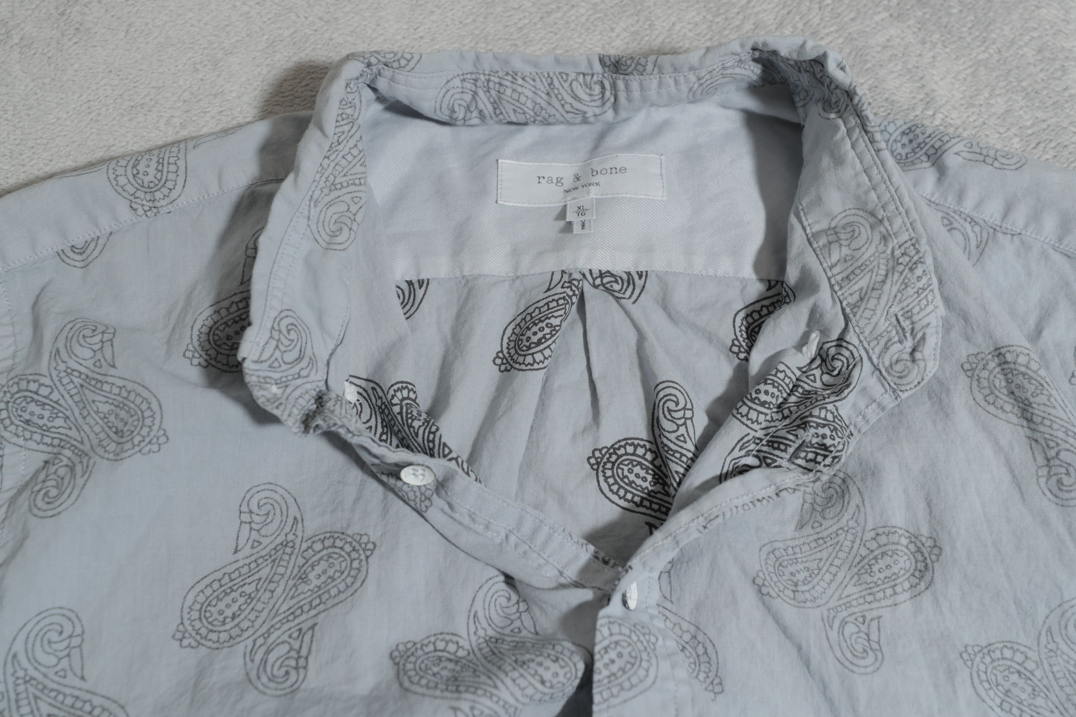 Rag & Bone Rag & Bone Smith Button-down Shirt In Paisley (XL) Size US XL / EU 56 / 4 - 9 Thumbnail