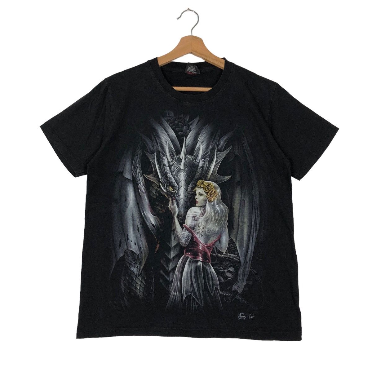 🔥90’s VINTAGE CABALIO TATOO T-SHIRT BIG LOGO