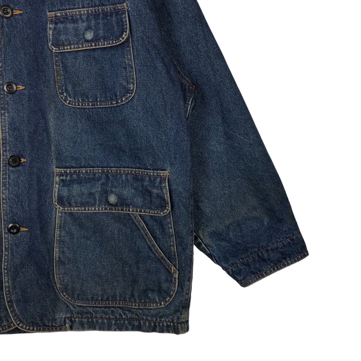 Japanese Brand 🔥90’s RARE CHORE WORK DENIM JACKET RUFF-HEWN USA Size US S / EU 44-46 / 1 - 4 Thumbnail