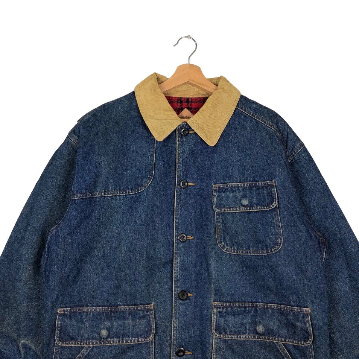 Japanese Brand 🔥90’s RARE CHORE WORK DENIM JACKET RUFF-HEWN USA Size US S / EU 44-46 / 1 - 2 Thumbnail