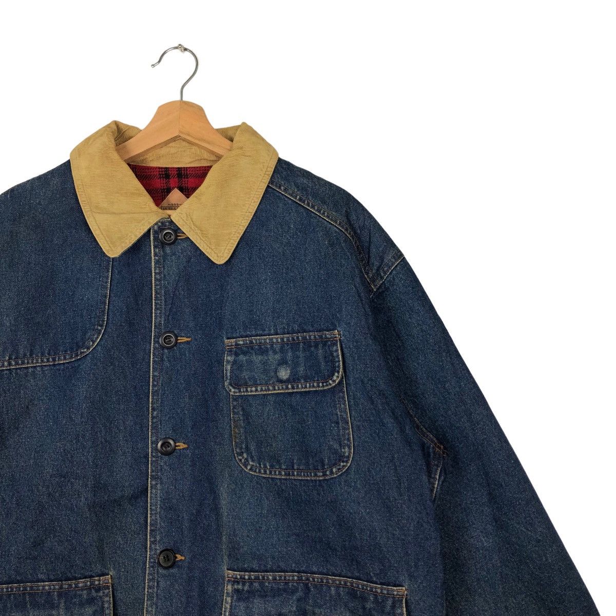Japanese Brand 🔥90’s RARE CHORE WORK DENIM JACKET RUFF-HEWN USA Size US S / EU 44-46 / 1 - 5 Thumbnail
