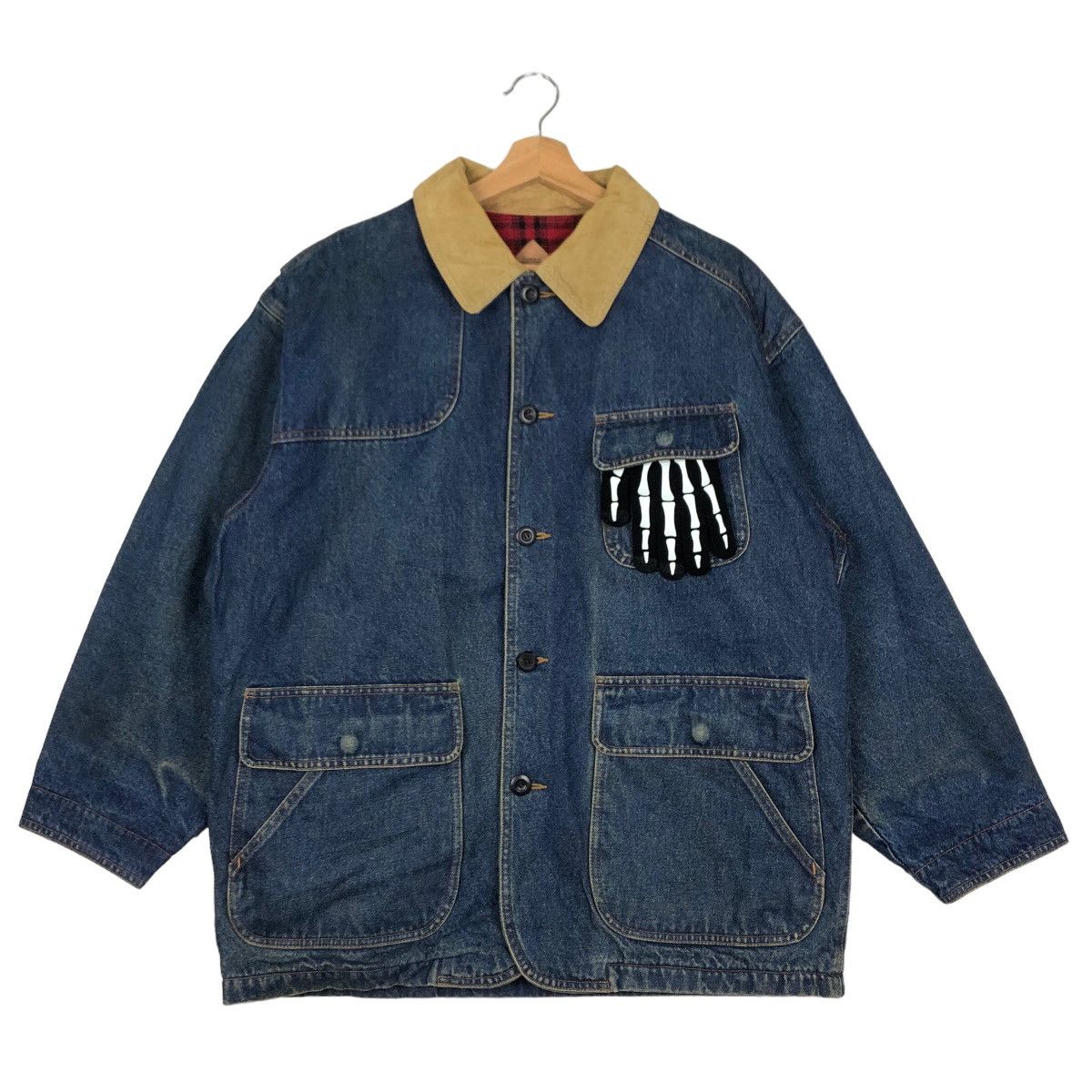 Japanese Brand 🔥90’s RARE CHORE WORK DENIM JACKET RUFF-HEWN USA Size US S / EU 44-46 / 1 - 1 Thumbnail