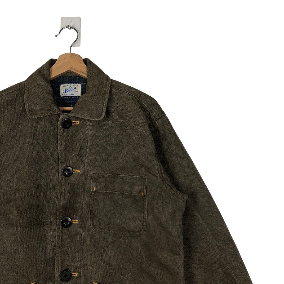 Japanese Brand 🔥90’s HIKORY CHORE JACKET WORK REASON BY ISSEY MIYAKE Size US M / EU 48-50 / 2 - 5 Thumbnail