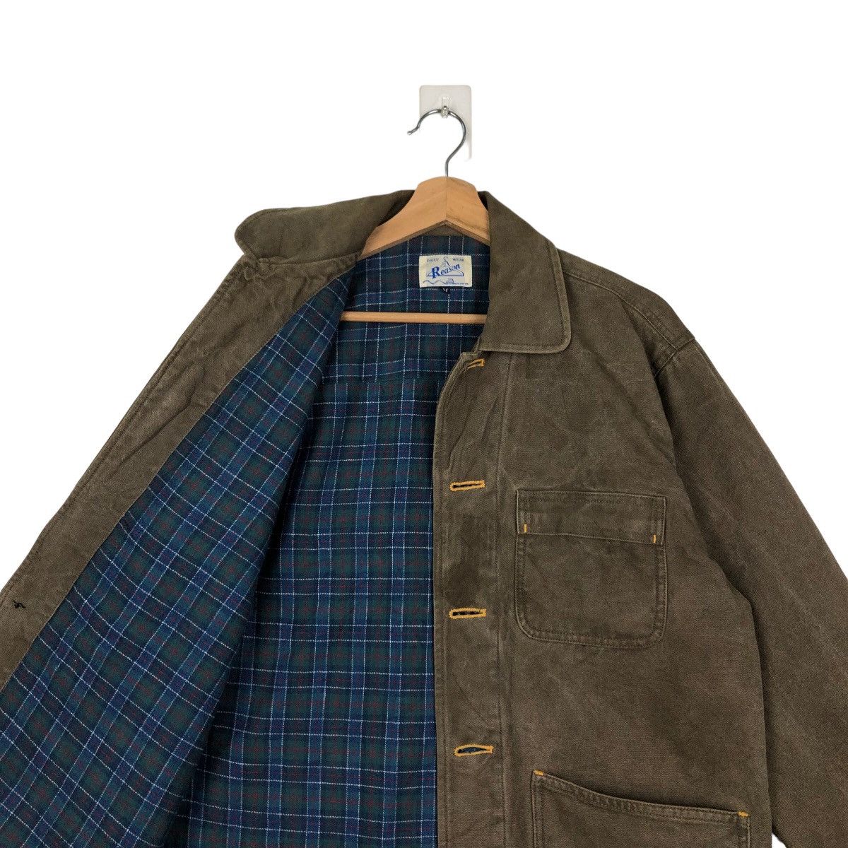 Japanese Brand 🔥90’s HIKORY CHORE JACKET WORK REASON BY ISSEY MIYAKE Size US M / EU 48-50 / 2 - 9 Thumbnail