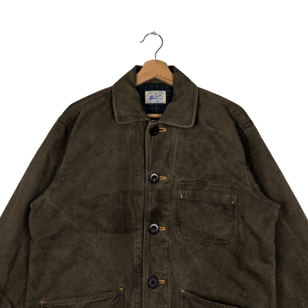Japanese Brand 🔥90’s HIKORY CHORE JACKET WORK REASON BY ISSEY MIYAKE Size US M / EU 48-50 / 2 - 2 Thumbnail