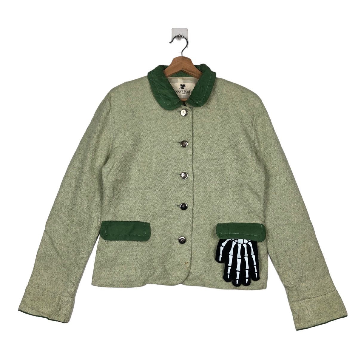 Japanese Brand 🔥TWEED JACKET CROPPED ISSEY MIYAKE BY COURREGES PARIS Size US M / EU 48-50 / 2 - 1 Thumbnail