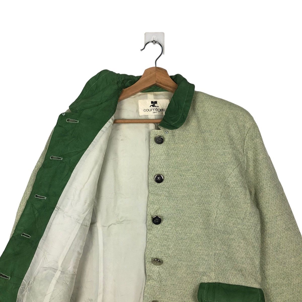 Japanese Brand 🔥TWEED JACKET CROPPED ISSEY MIYAKE BY COURREGES PARIS Size US M / EU 48-50 / 2 - 9 Thumbnail