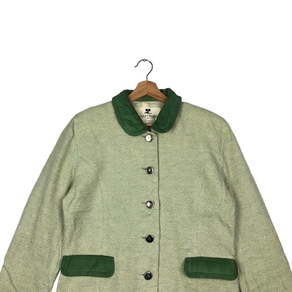 Japanese Brand 🔥TWEED JACKET CROPPED ISSEY MIYAKE BY COURREGES PARIS Size US M / EU 48-50 / 2 - 2 Thumbnail