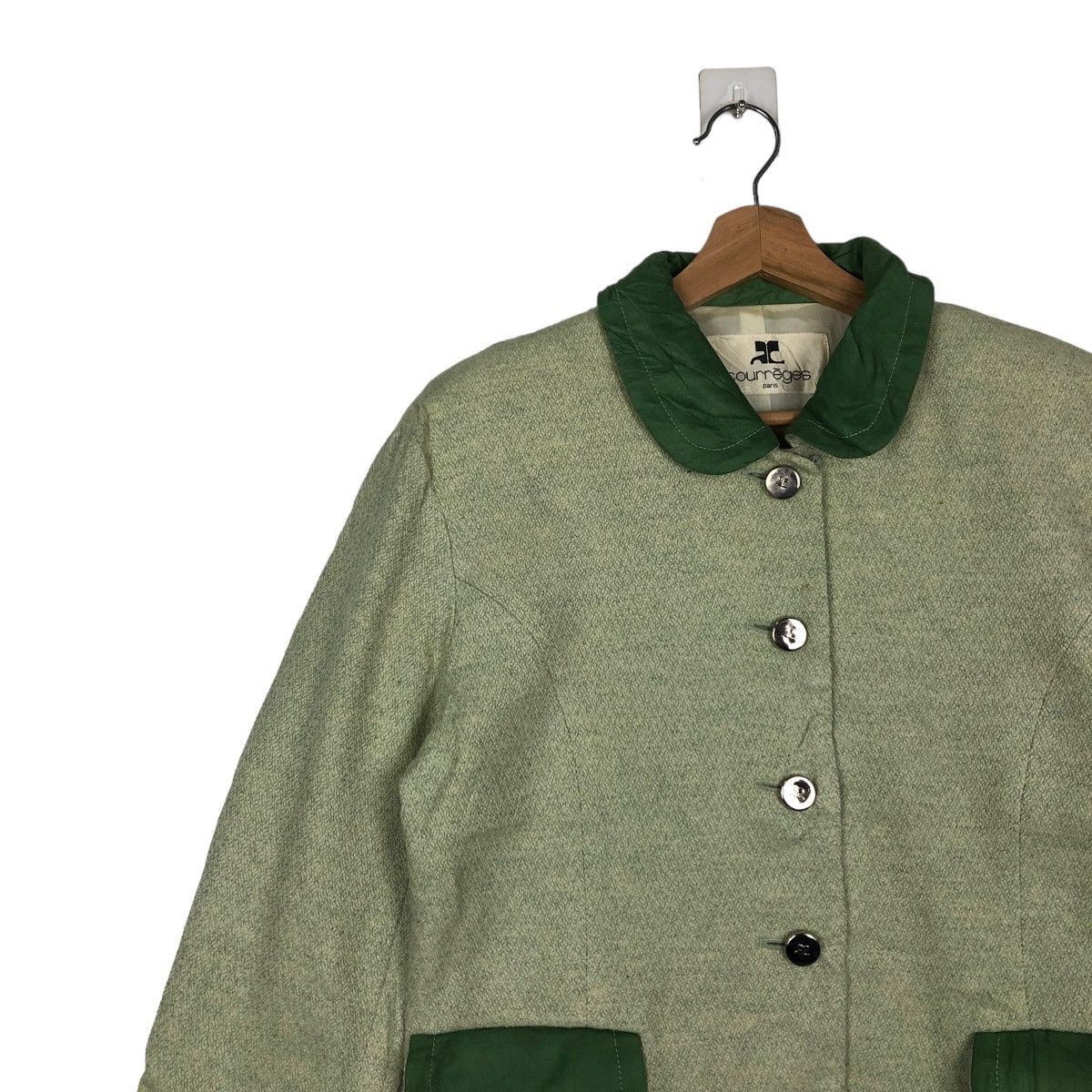 Japanese Brand 🔥TWEED JACKET CROPPED ISSEY MIYAKE BY COURREGES PARIS Size US M / EU 48-50 / 2 - 6 Thumbnail