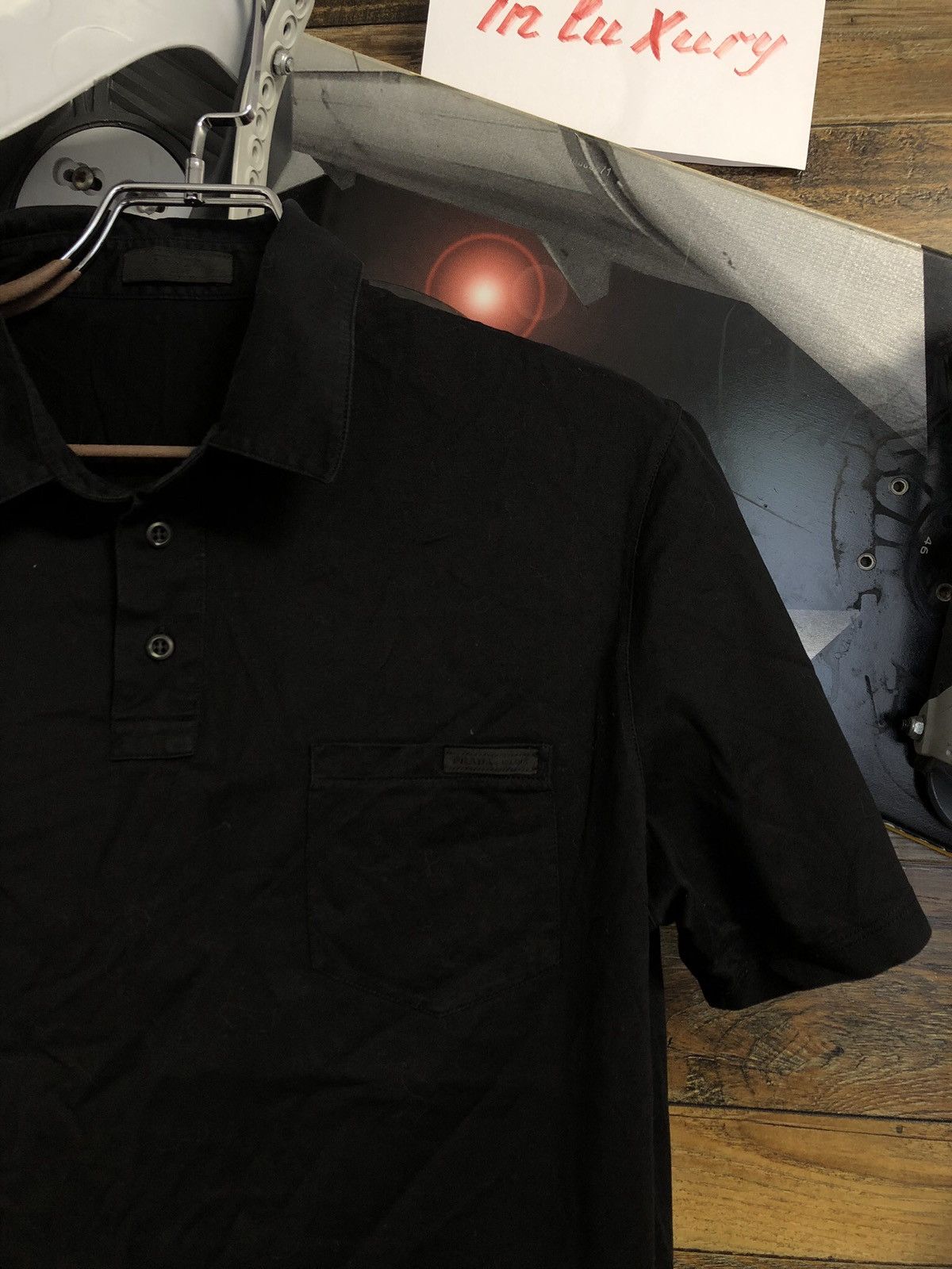 Prada Prada Milano Logo Black Cotton Polo Shirt Size US M / EU 48-50 / 2 - 3 Thumbnail