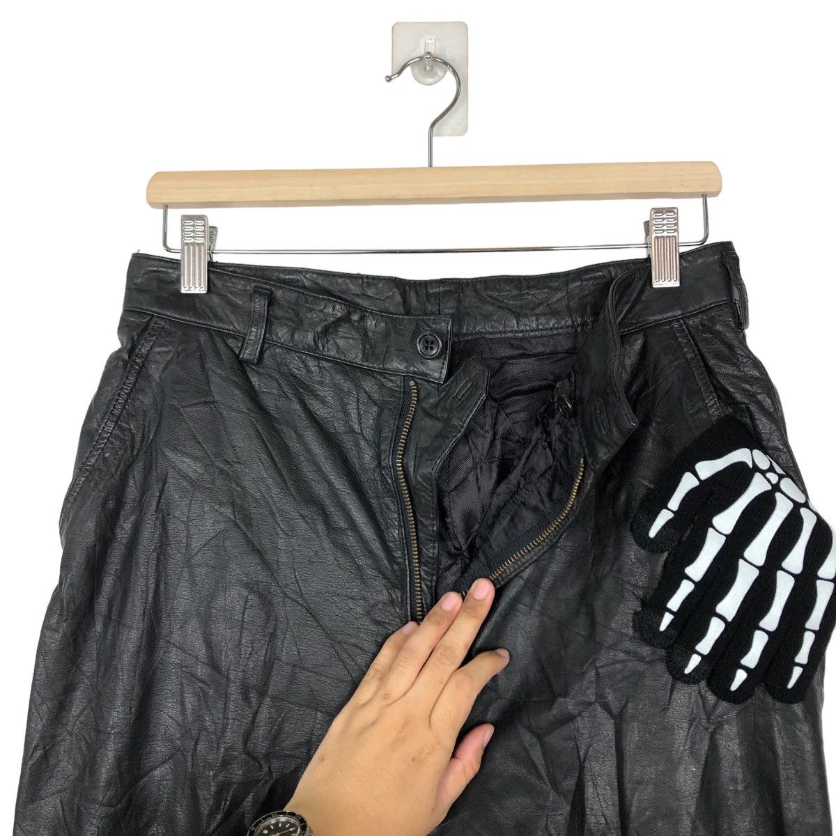 Genuine Leather 🔥RARE SOFT LEATHER PANTS JAPAN INSPIRE RICK OWENS Size US 30 / EU 46 - 9 Thumbnail