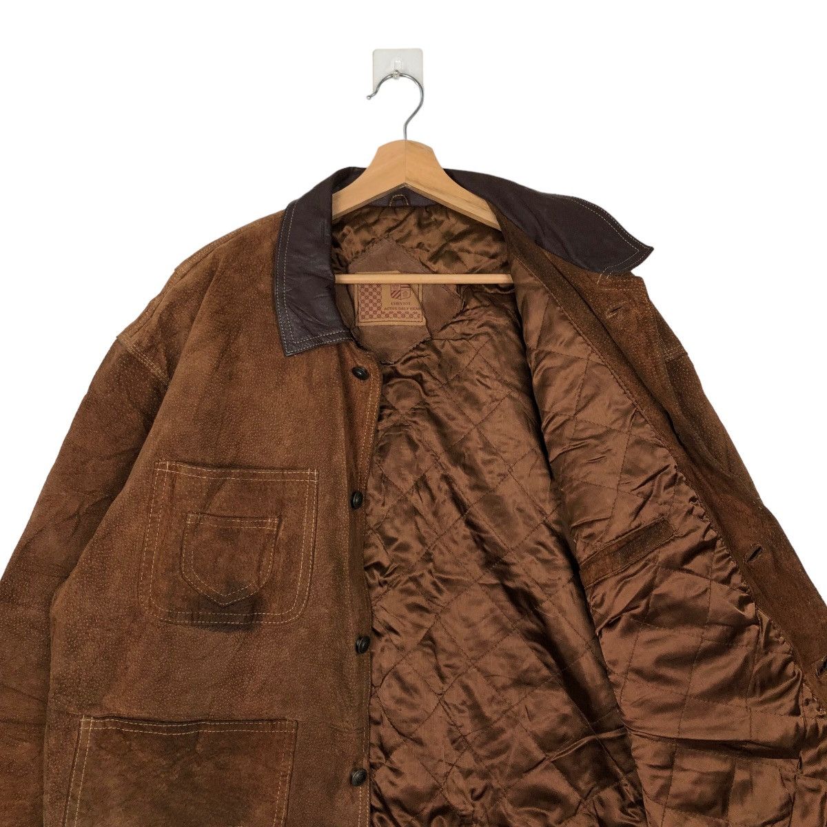Issey Miyake 🔥VINTAGE LEATHER BOMBER JACKET CARGO CHEVIOT JAPAN Size US M / EU 48-50 / 2 - 10 Thumbnail