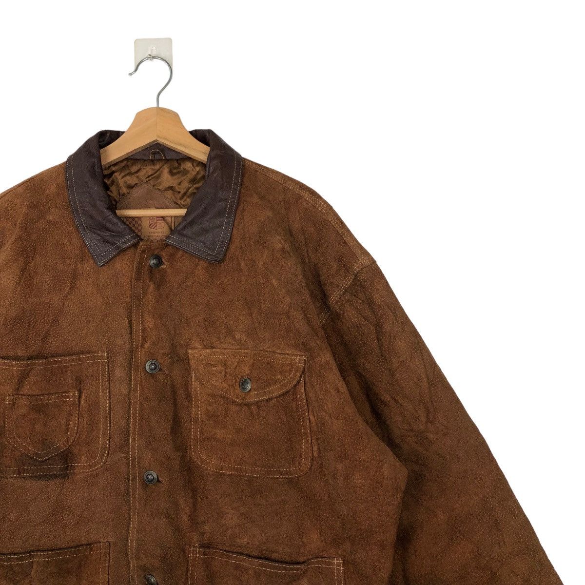 Issey Miyake 🔥VINTAGE LEATHER BOMBER JACKET CARGO CHEVIOT JAPAN Size US M / EU 48-50 / 2 - 5 Thumbnail