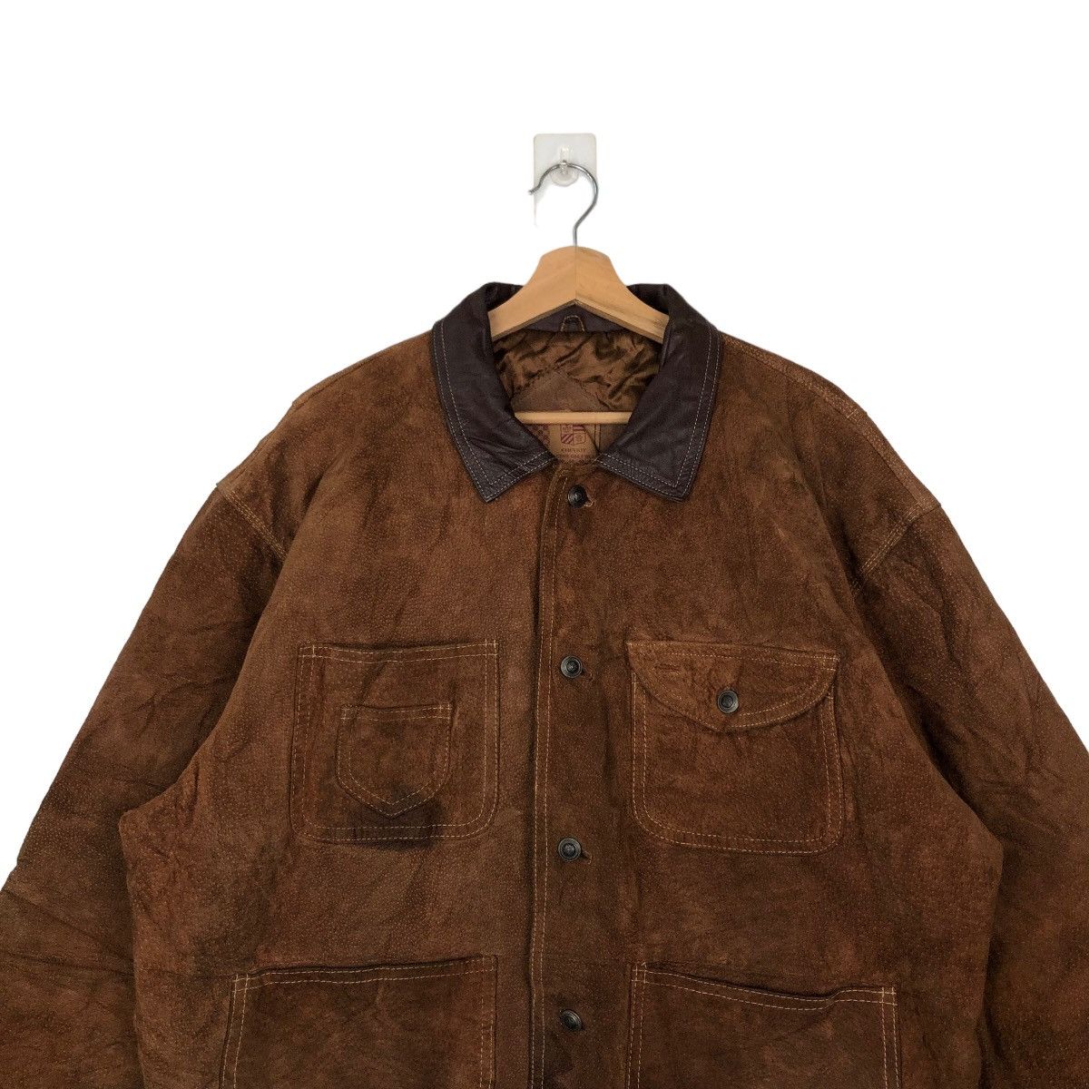 Issey Miyake 🔥VINTAGE LEATHER BOMBER JACKET CARGO CHEVIOT JAPAN Size US M / EU 48-50 / 2 - 2 Thumbnail