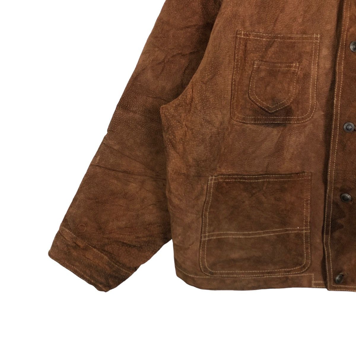 Issey Miyake 🔥VINTAGE LEATHER BOMBER JACKET CARGO CHEVIOT JAPAN Size US M / EU 48-50 / 2 - 3 Thumbnail