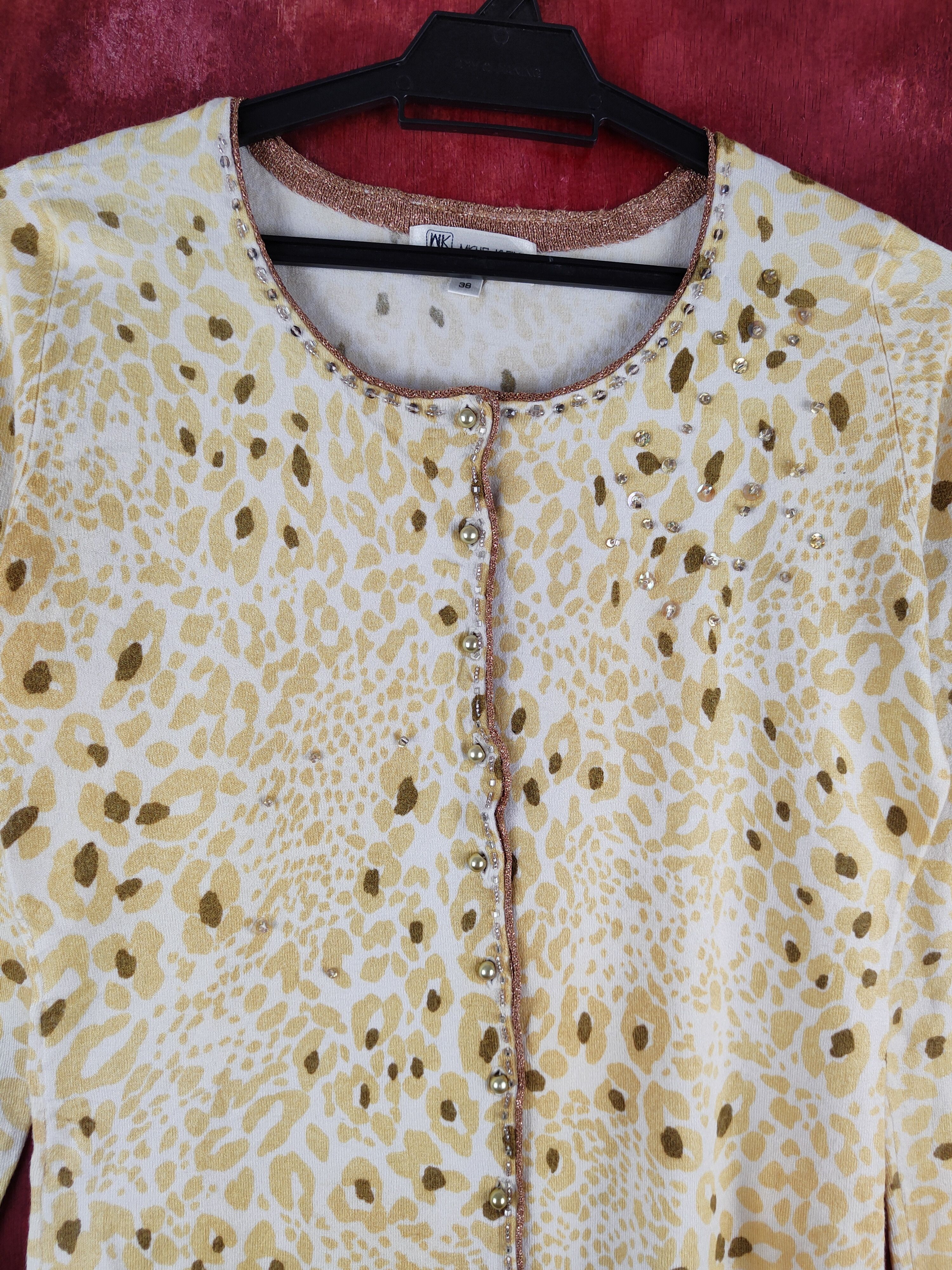 Japanese Brand × Michel Klein Michel Klein Mustard Knitwear Cardigan #S1124 Size S / US 4 / IT 40 - 2 Thumbnail